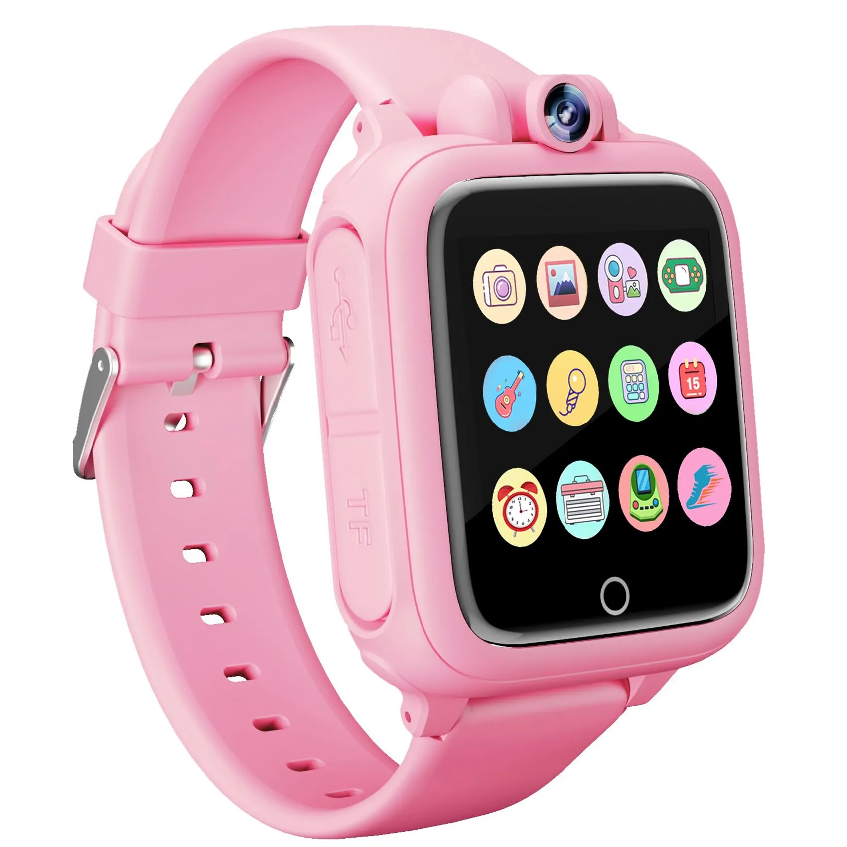 Diswoe Smartwatch per Bambini, Rosa, con Scheda Micro SD e Contapassi - immagine 1