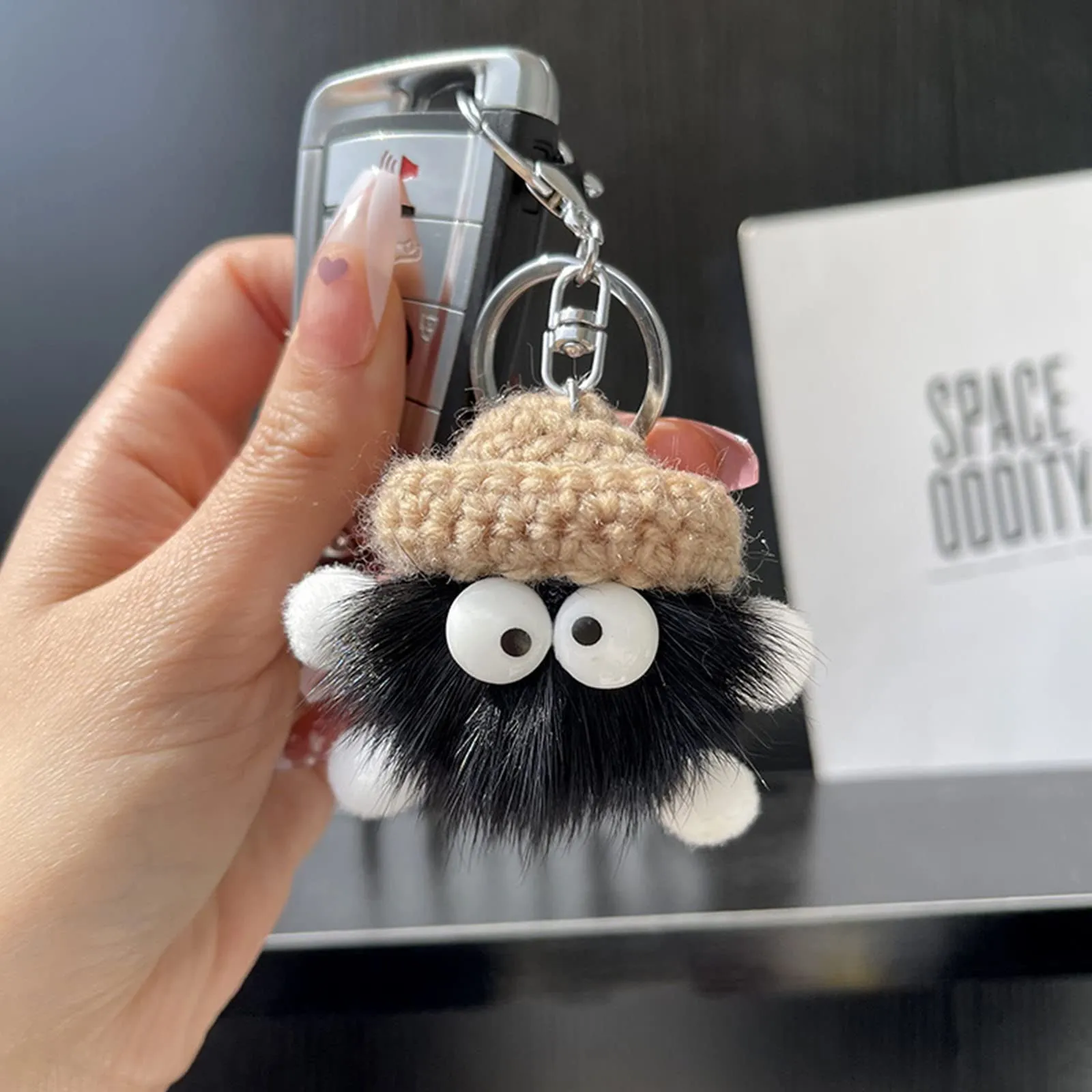ViWaVee Portachiavi in Peluche con Moschettone per Auto, Moto, Zaini e Borse - immagine 3