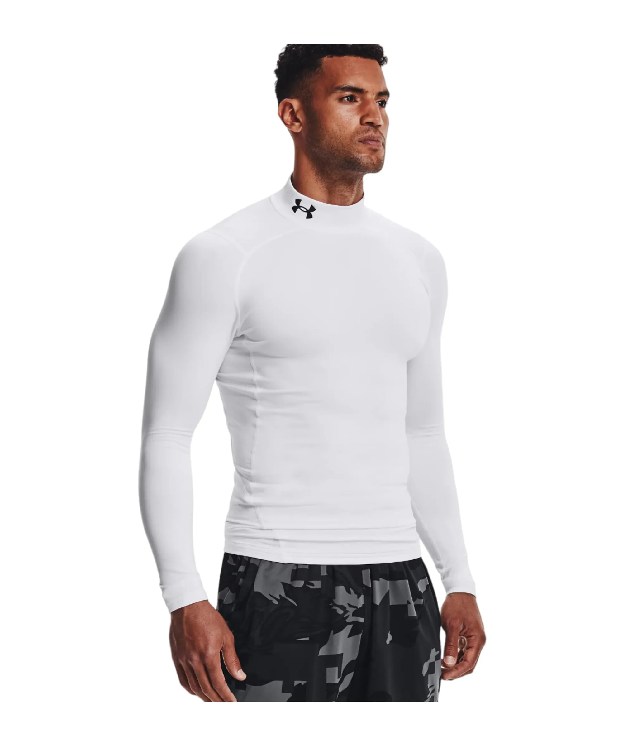 Under Armour ColdGear Armour Mock Long Sleeve Men's Shirt, White, L Tall - immagine 1