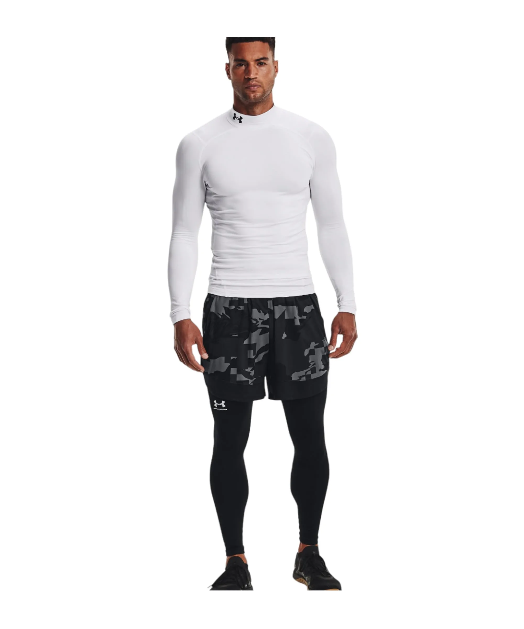 Under Armour ColdGear Armour Mock Long Sleeve Men's Shirt, White, L Tall - immagine 2