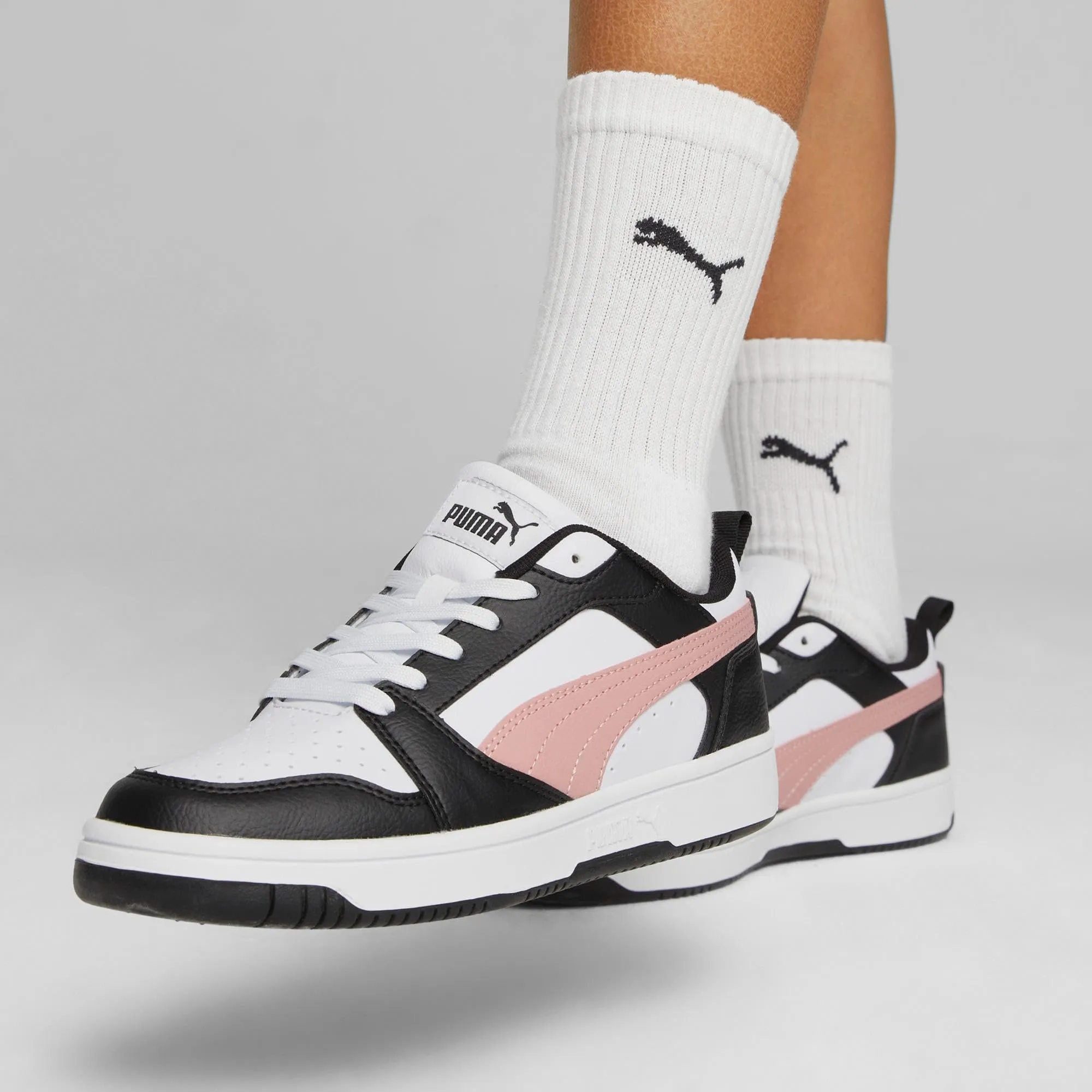 PUMA Rebound V6 Sneaker Basse, White Future Pink Black, 36 EU - immagine 2