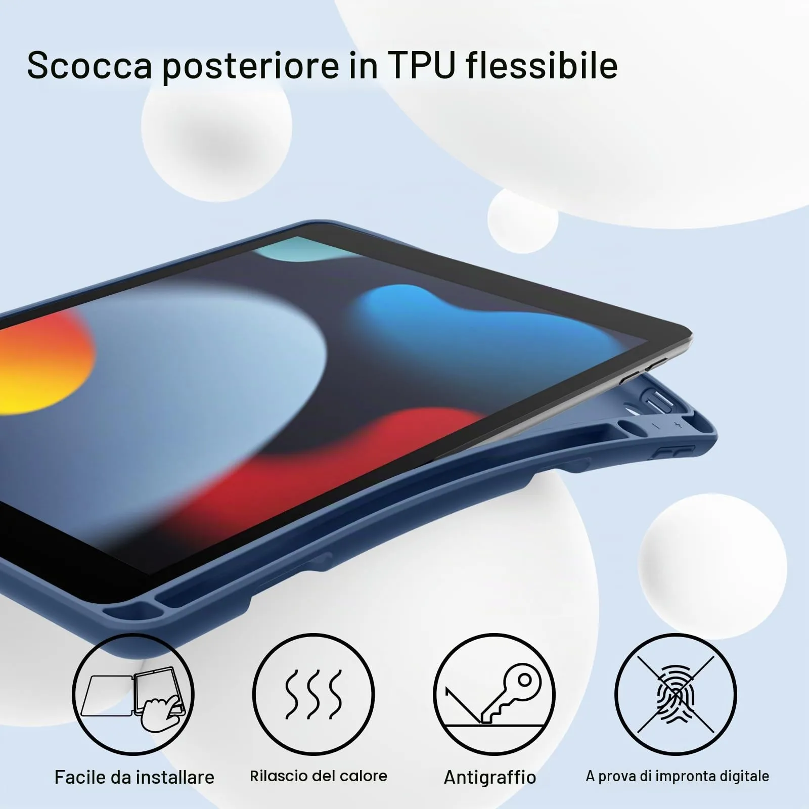 JETech Custodia per iPad 10,2" (9ª/8ª/7ª Gen), Navy - immagine 3