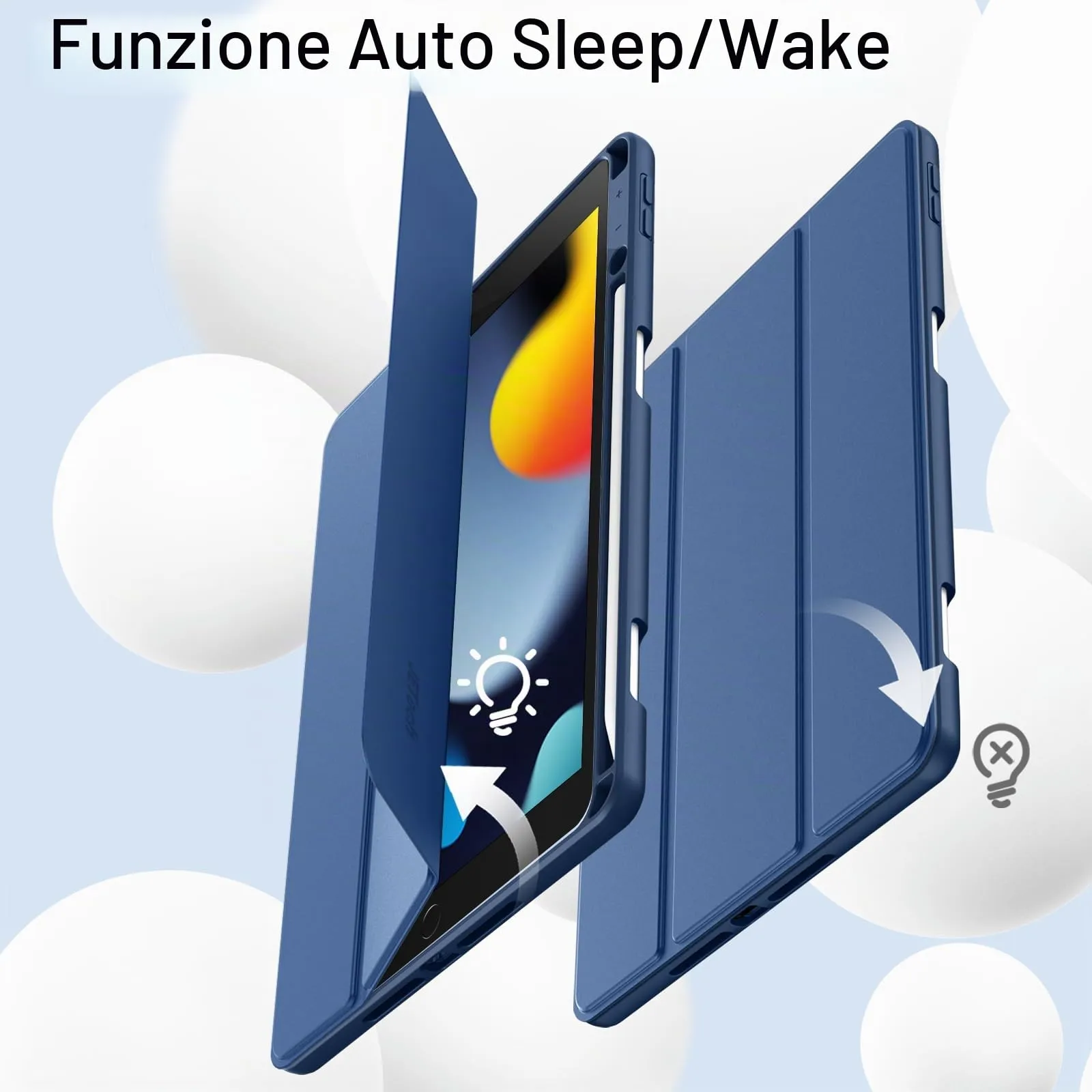 JETech Custodia per iPad 10,2" (9ª/8ª/7ª Gen), Navy - immagine 6