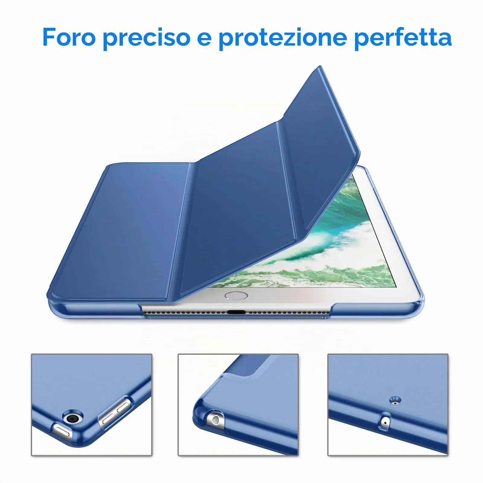 JETech Custodia per iPad 6ª/5ª Gen 9,7" (2018/2017), Navy - immagine 3