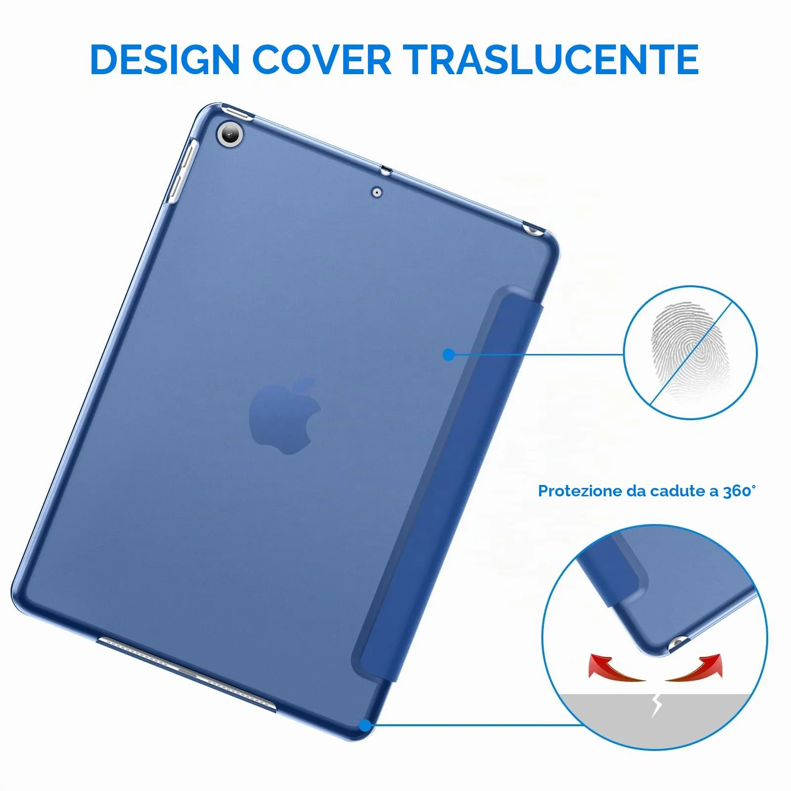 JETech Custodia per iPad 6ª/5ª Gen 9,7" (2018/2017), Navy - immagine 4