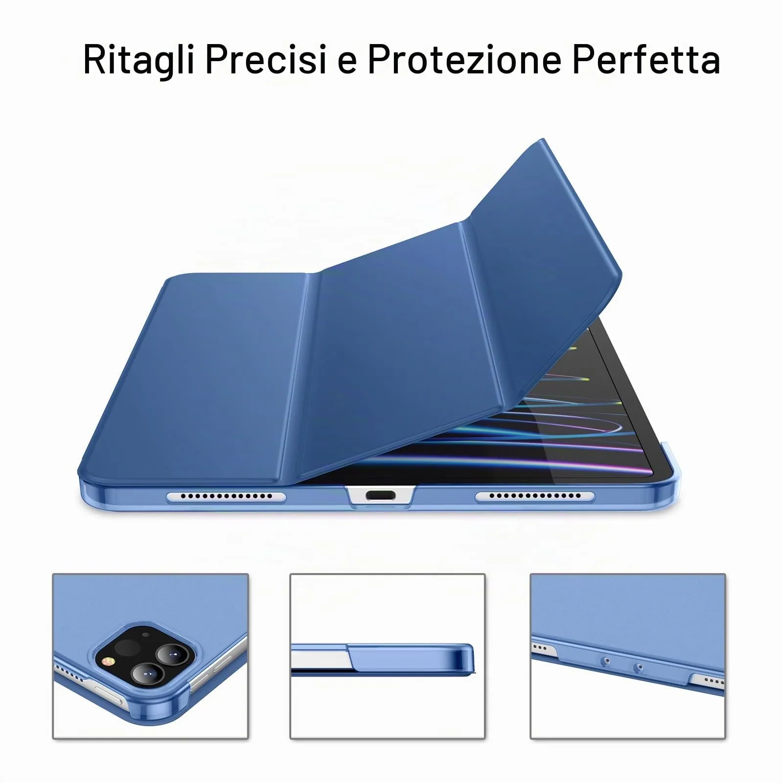 JETech Custodia per iPad Pro 11" (2022/2021/2020/2018), Navy - immagine 3