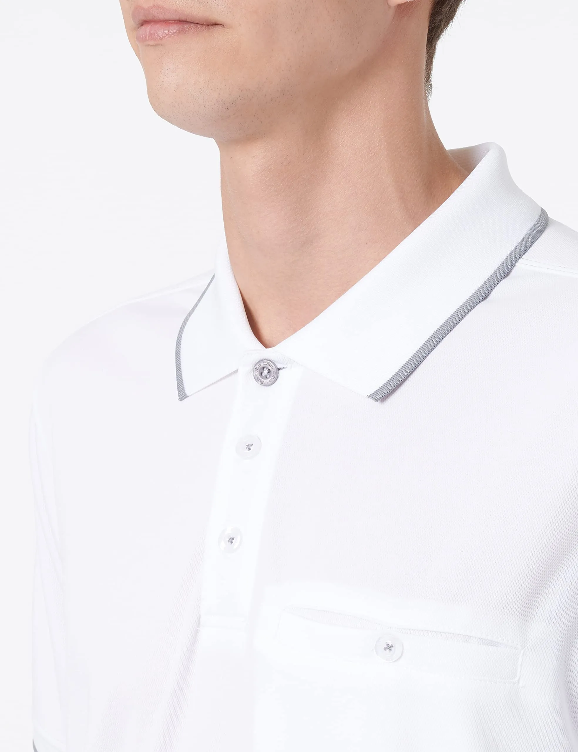 CMP Polo da uomo, Bianco, 48 - immagine 3