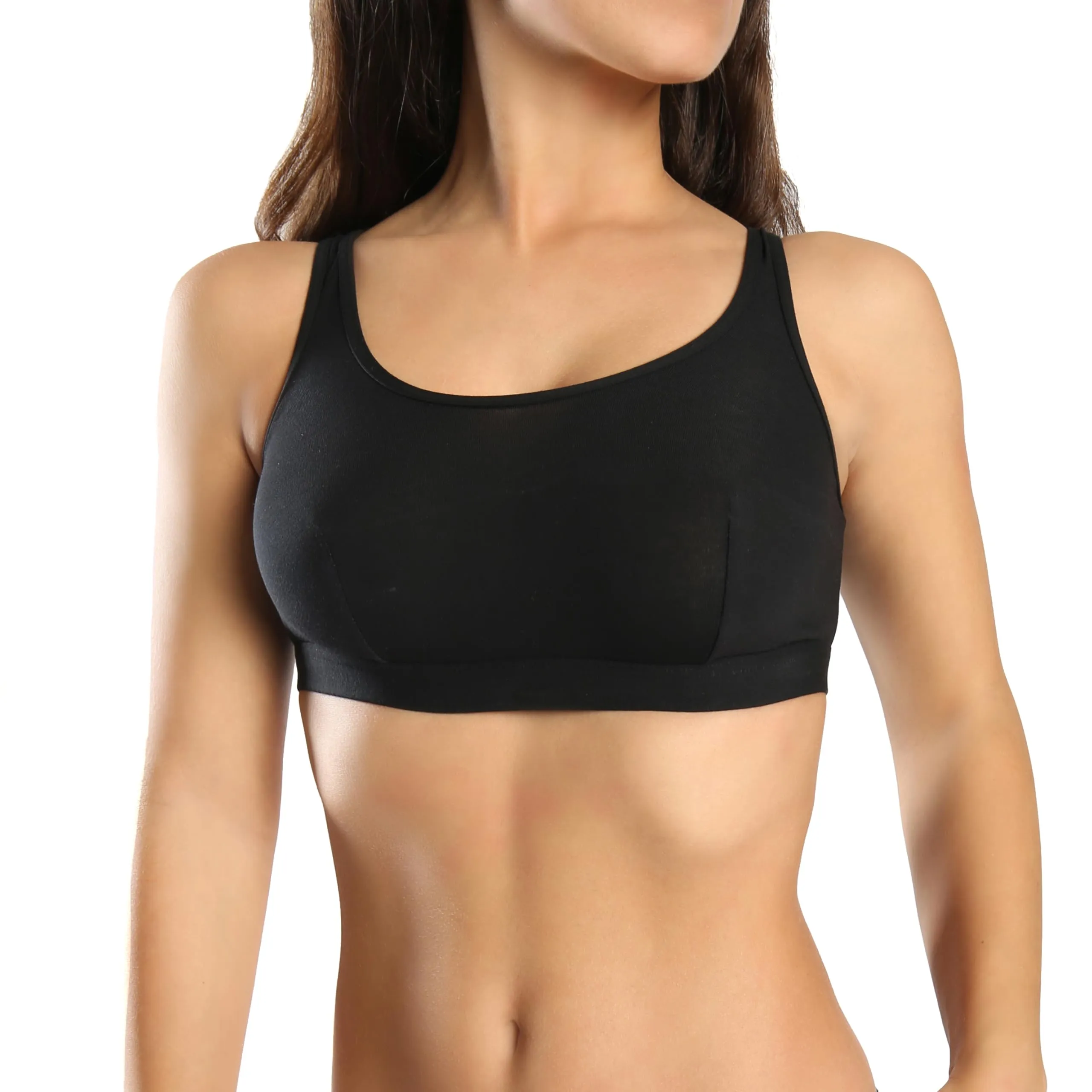 Cotonella Brassiere in Cotone Elasticizzato senza Ferretto - Nero, M - immagine 5