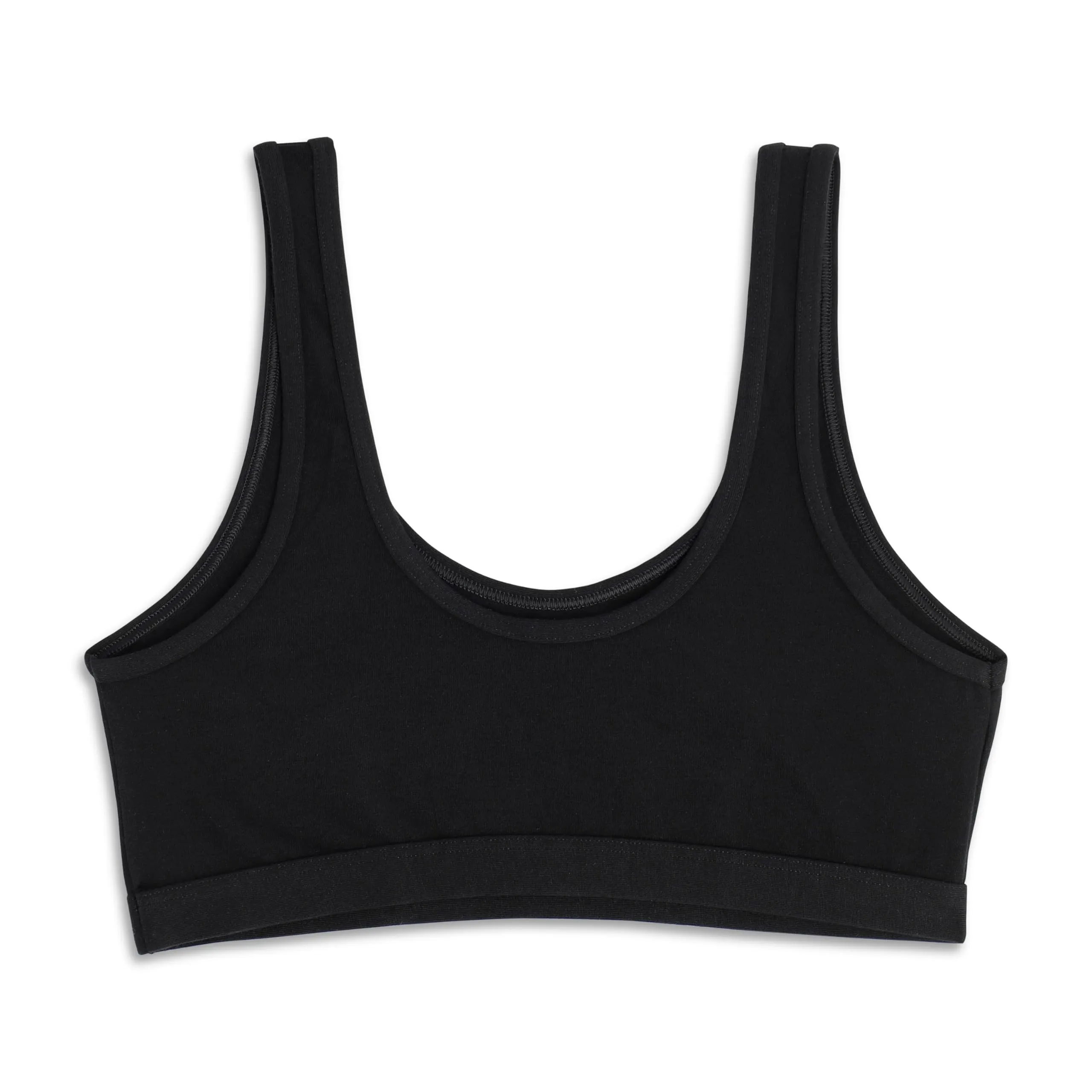 Cotonella Brassiere in Cotone Elasticizzato senza Ferretto - Nero, S - immagine 3