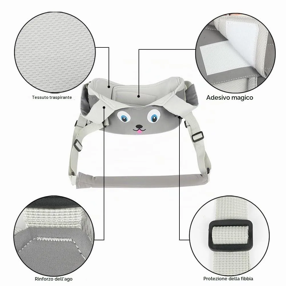 Vicloon Redini Primi Passi Bretelle di Sicurezza per Bambino, Assistente per Camminare Detachable, Cintura Protettiva Sostegno Portatile (Grigio) - immagine 2