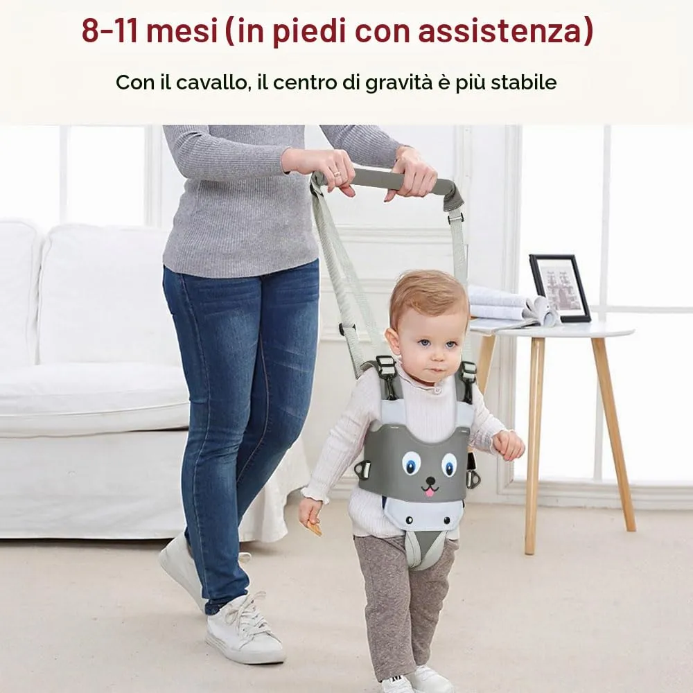 Vicloon Redini Primi Passi Bretelle di Sicurezza per Bambino, Assistente per Camminare Detachable, Cintura Protettiva Sostegno Portatile (Grigio) - immagine 5