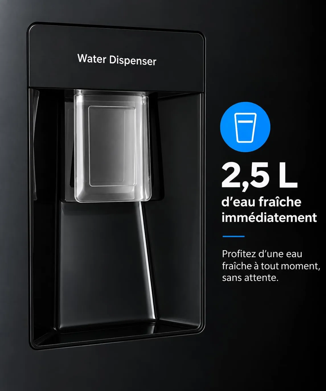 GEDTECH Frigorifero Combinato GCB262BL Nero, Capacità 262L, Classe E - immagine 6