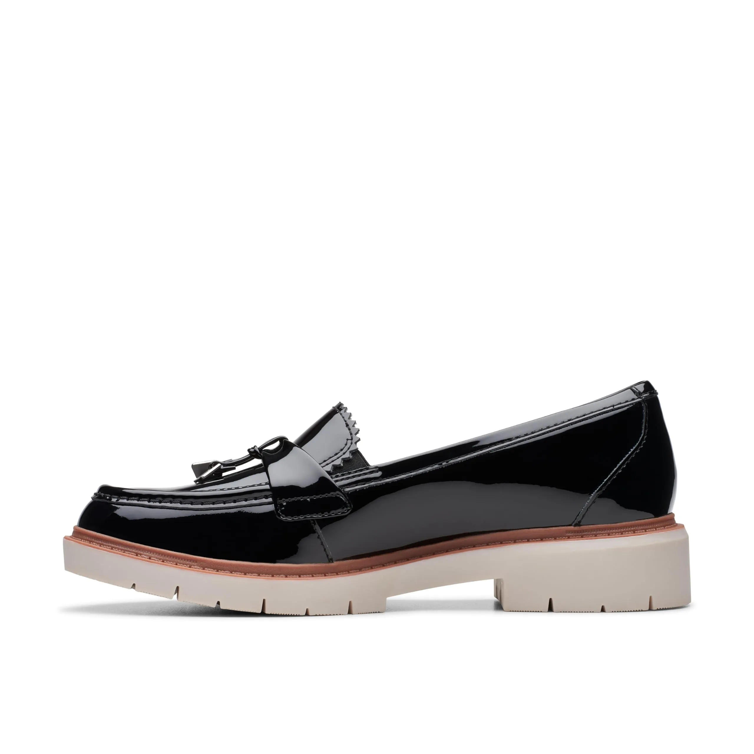 Clarks Westlynn Bella Loafer Donna, Vernice Nera, 3 UK Wide - immagine 3