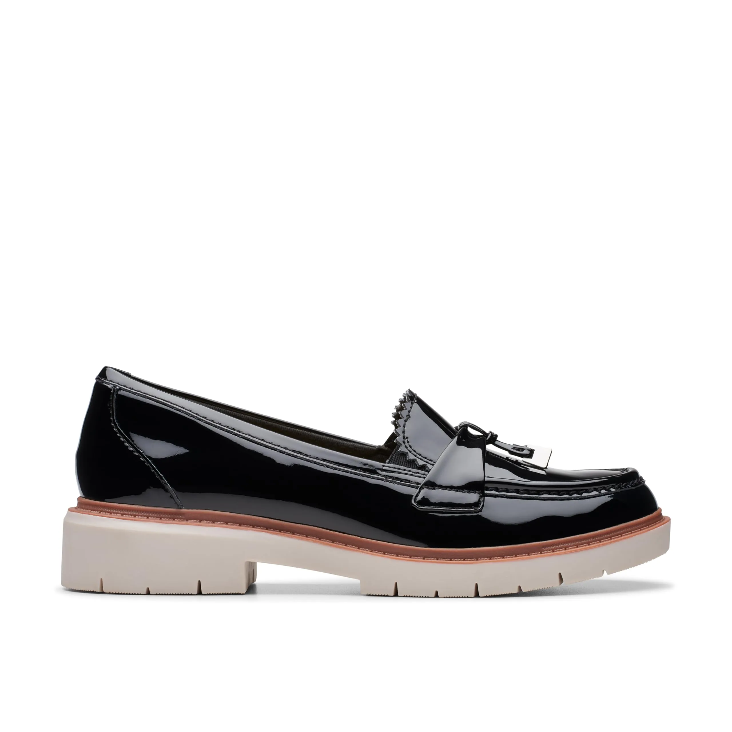 Clarks Westlynn Bella Slipper da Donna, Laccato Nero, 37 EU - immagine 2