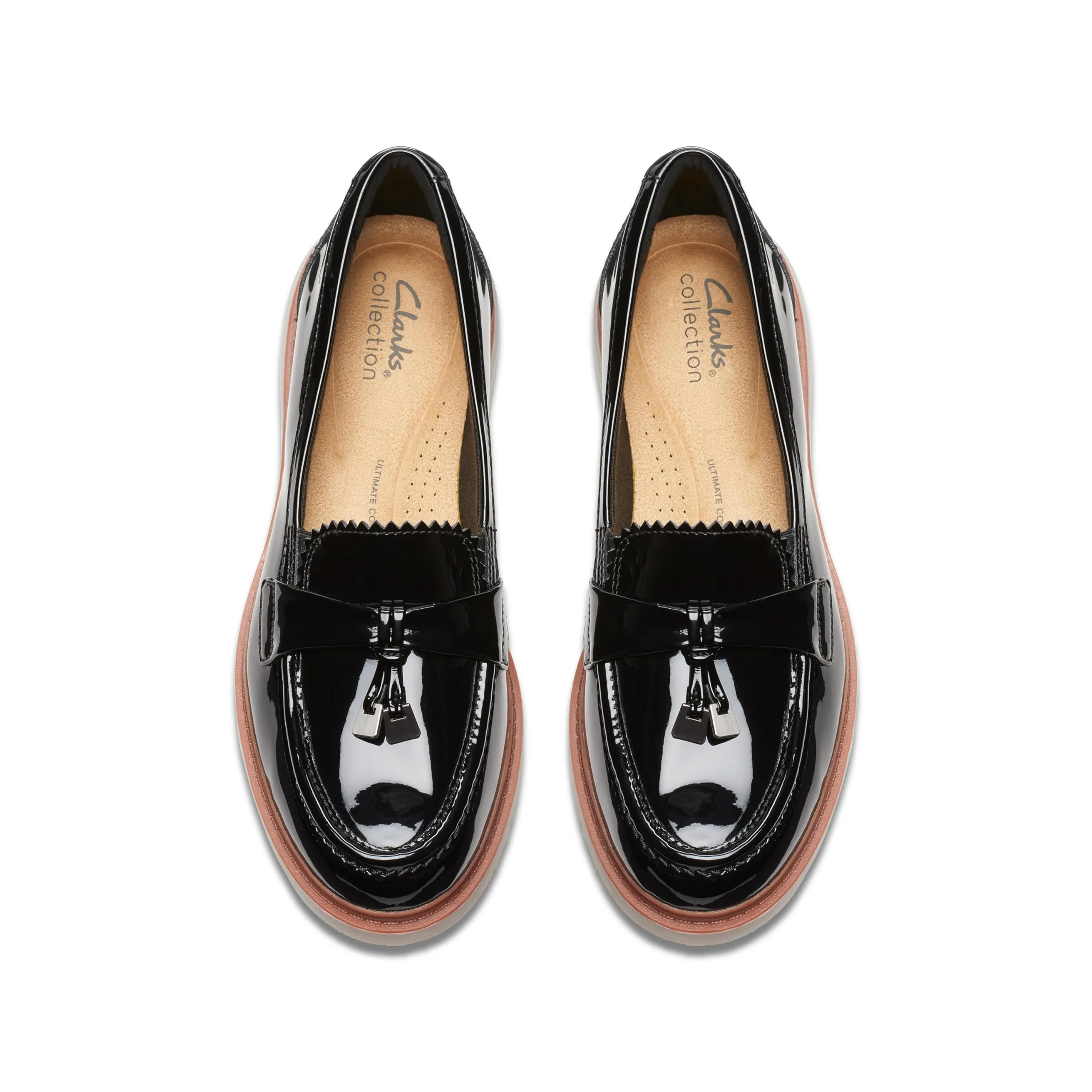 Clarks Westlynn Bella Slipper da Donna, Laccato Nero, 37 EU Larga - immagine 7