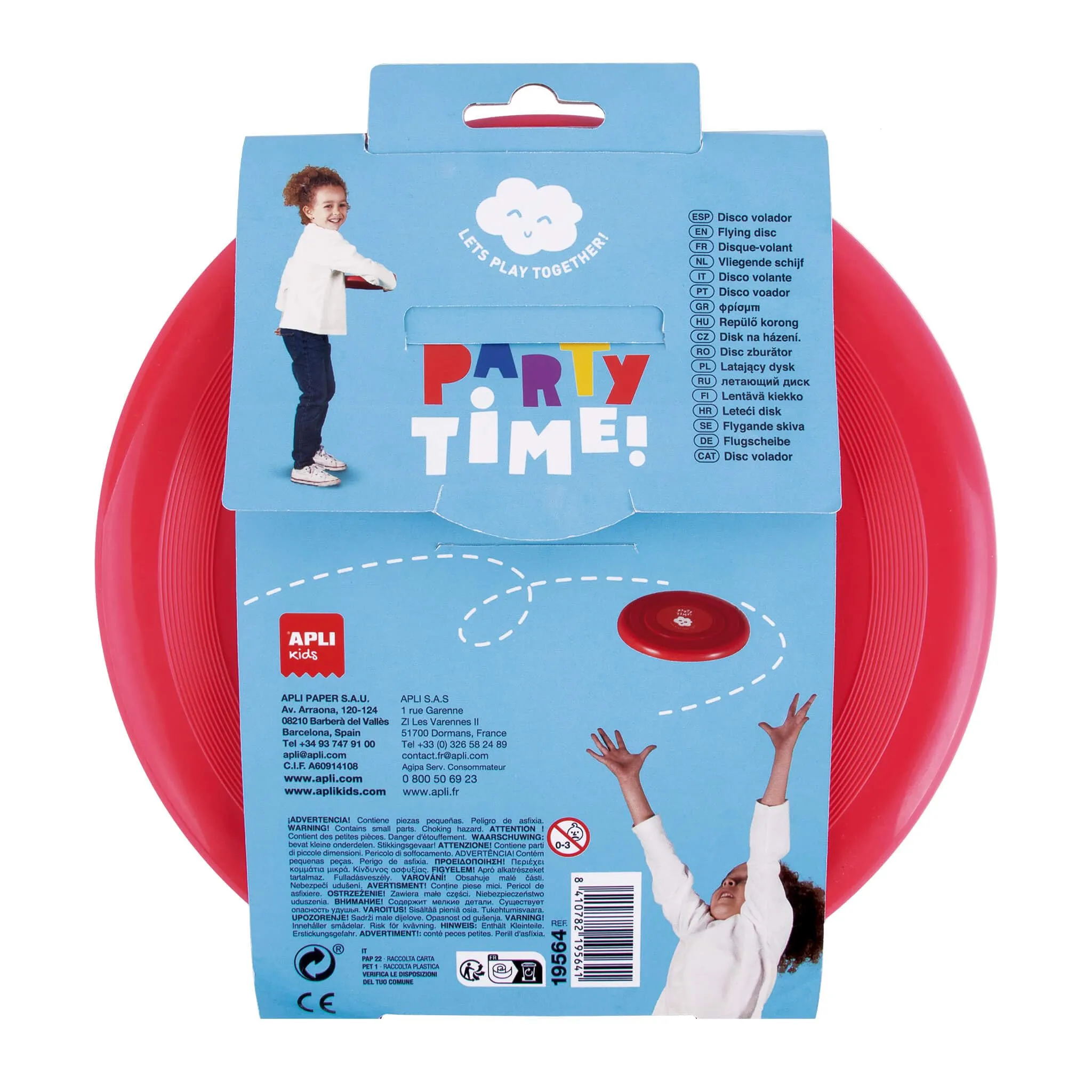 APLI Kids Frisbee, Rosso, 19564 - immagine 2