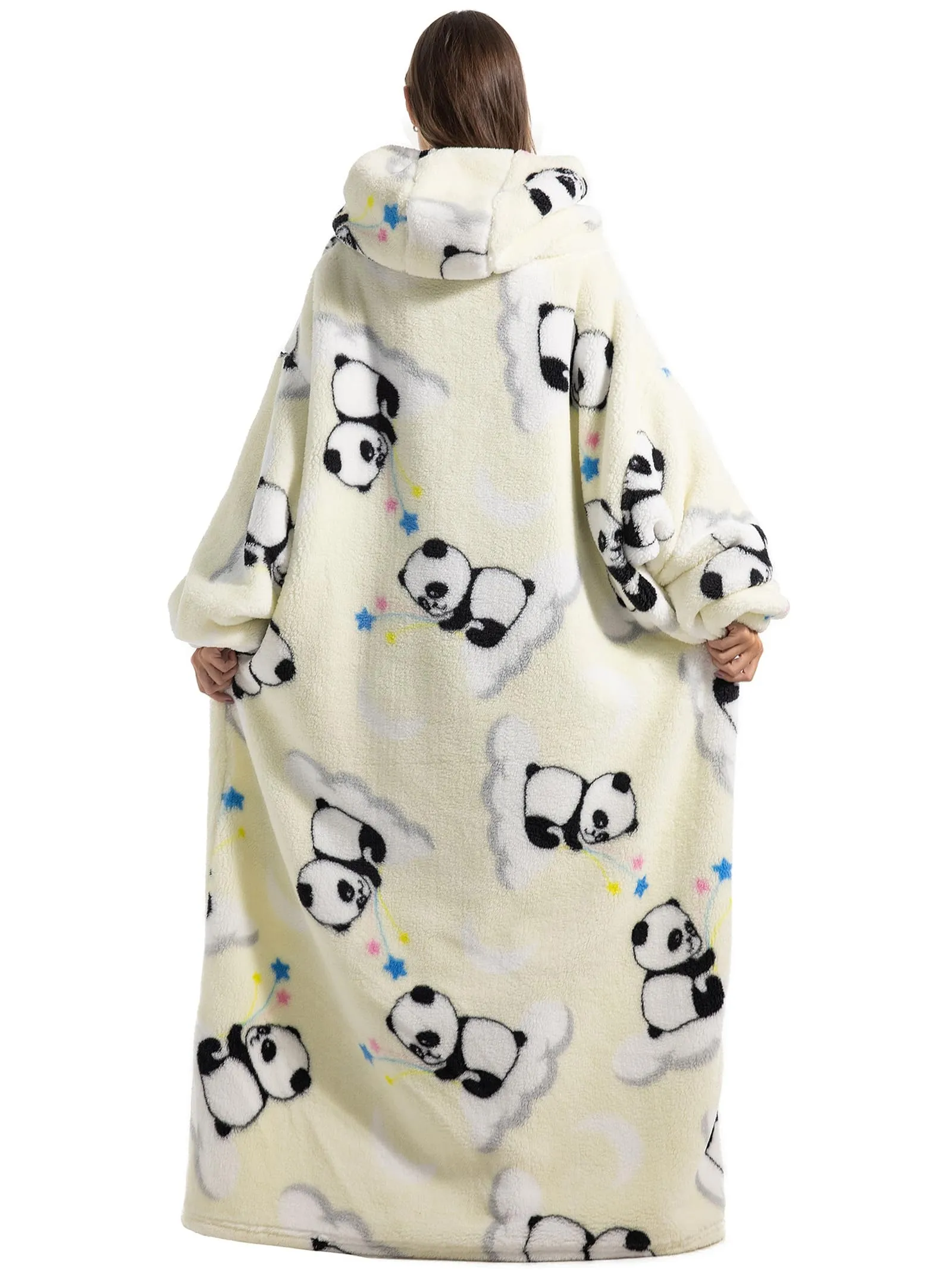 JOREAY Felpa con Cappuccio Coperta Oversize Panda - immagine 3