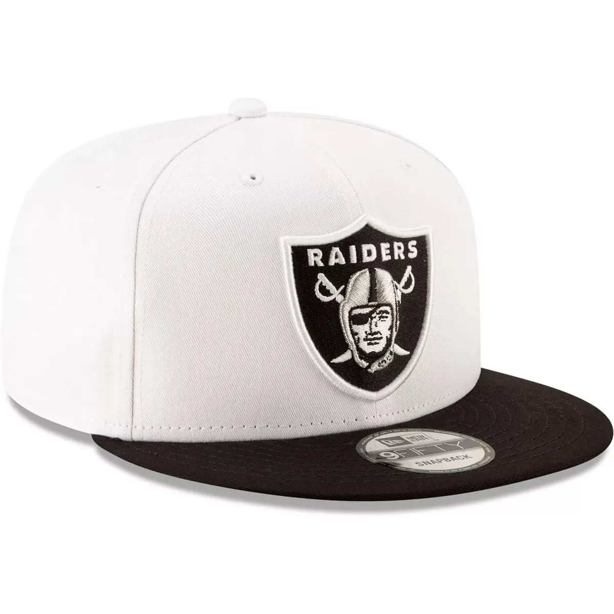 New Era 59Fifty Berretto da Baseball Las Vegas Raiders Bianco/Nero, Taglia Unica - immagine 3