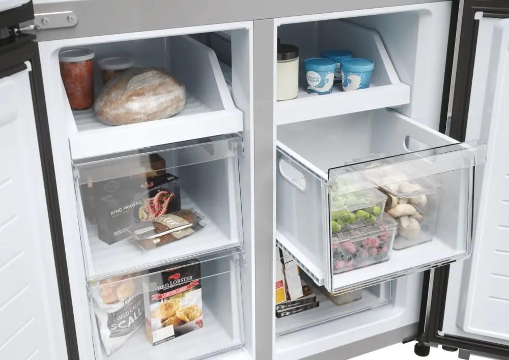 Haier HCR3818ENMM Cube 83 Serie 3 Frigorifero Congelatore 4 Porte Acciaio Inox Total No Frost Inverter Compressore XL-Slim-Line Air Surround - immagine 10