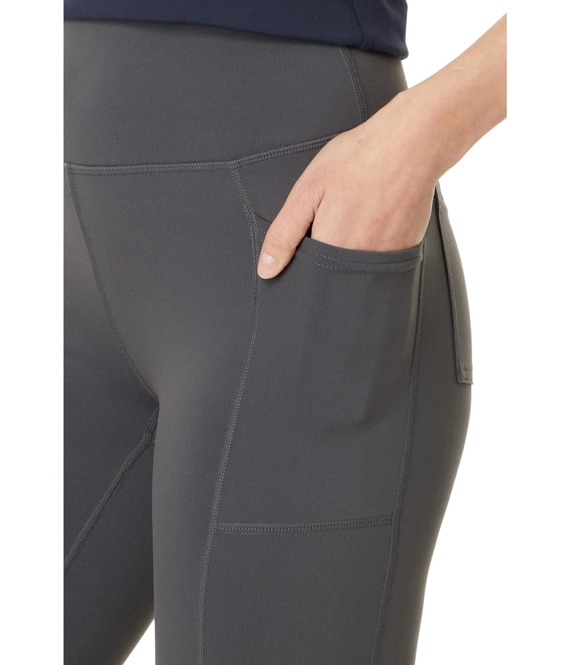 Skechers Go Walk Vita Alta Joy Pantaloni, Nero/Carbone, L - immagine 3