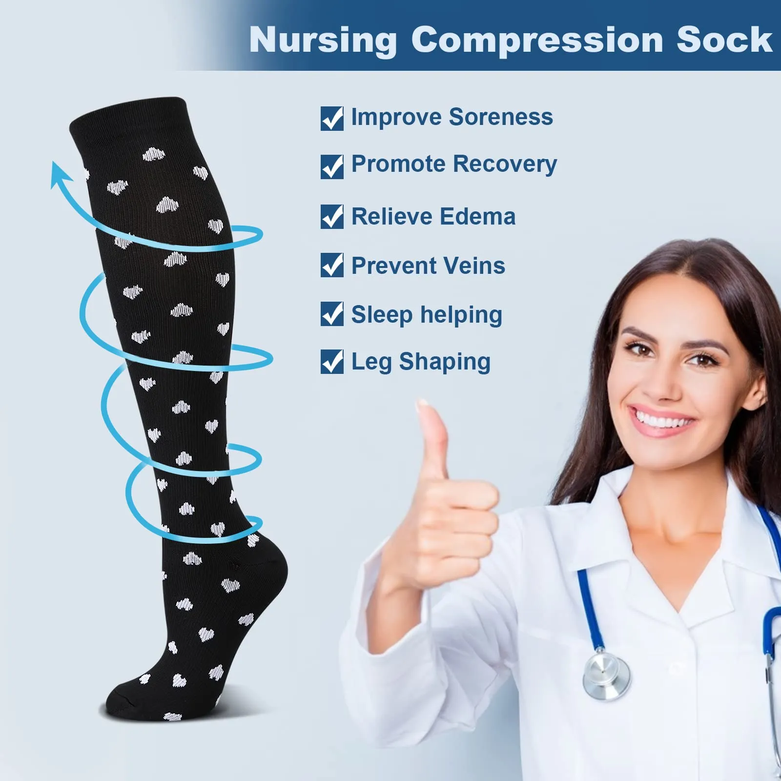DRESHOW Calze a Compressione per Donna e Uomo, 4 Paia - immagine 7