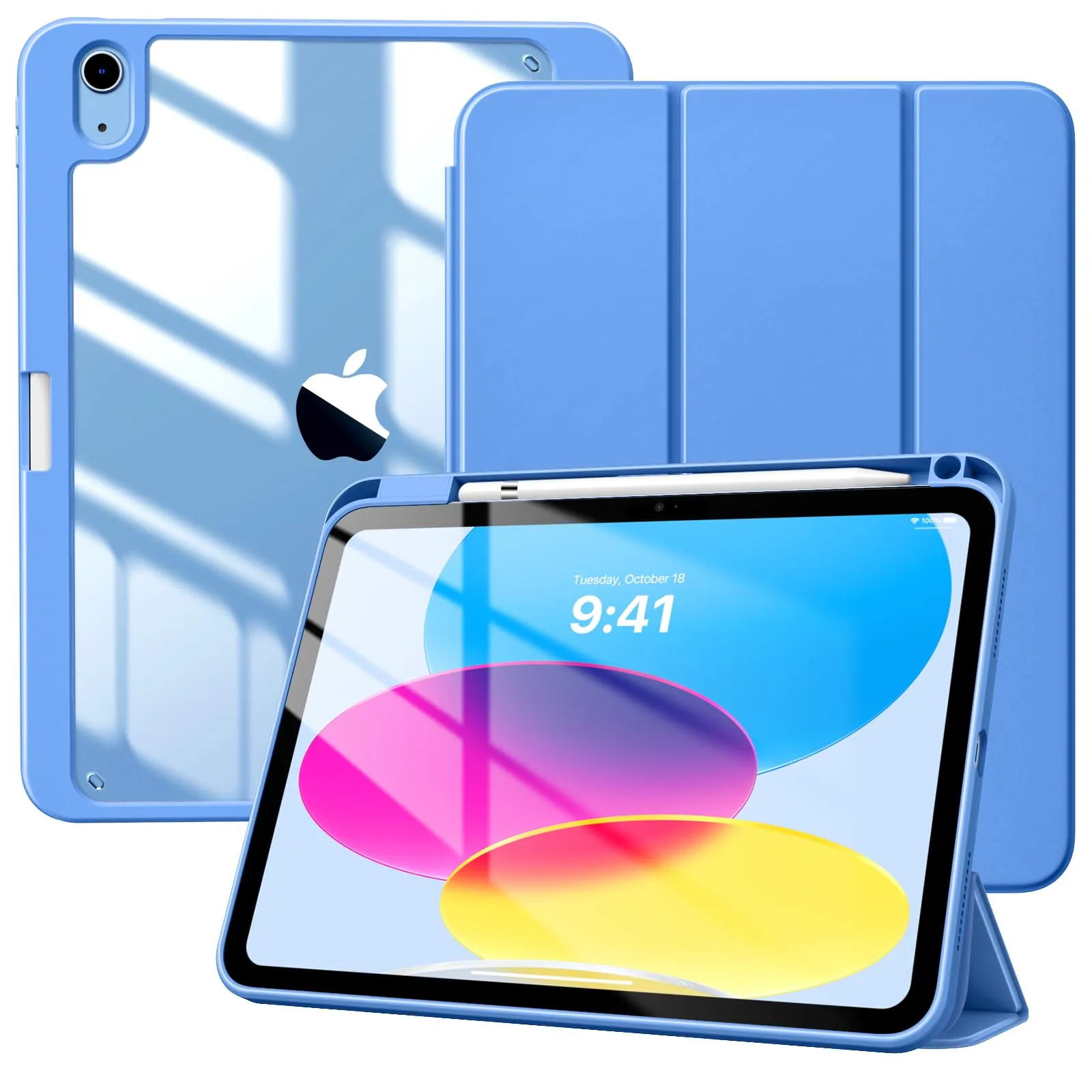 TiMOVO Cover per iPad 11. Gen 11" & 10. Gen 10.9", Blu - immagine 1