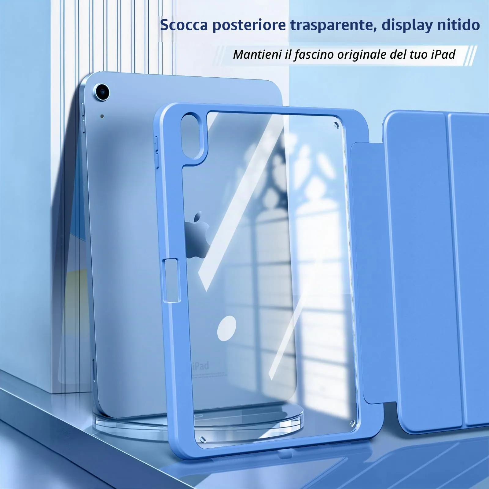 TiMOVO Cover per iPad 11. Gen 11" & 10. Gen 10.9", Blu - immagine 3