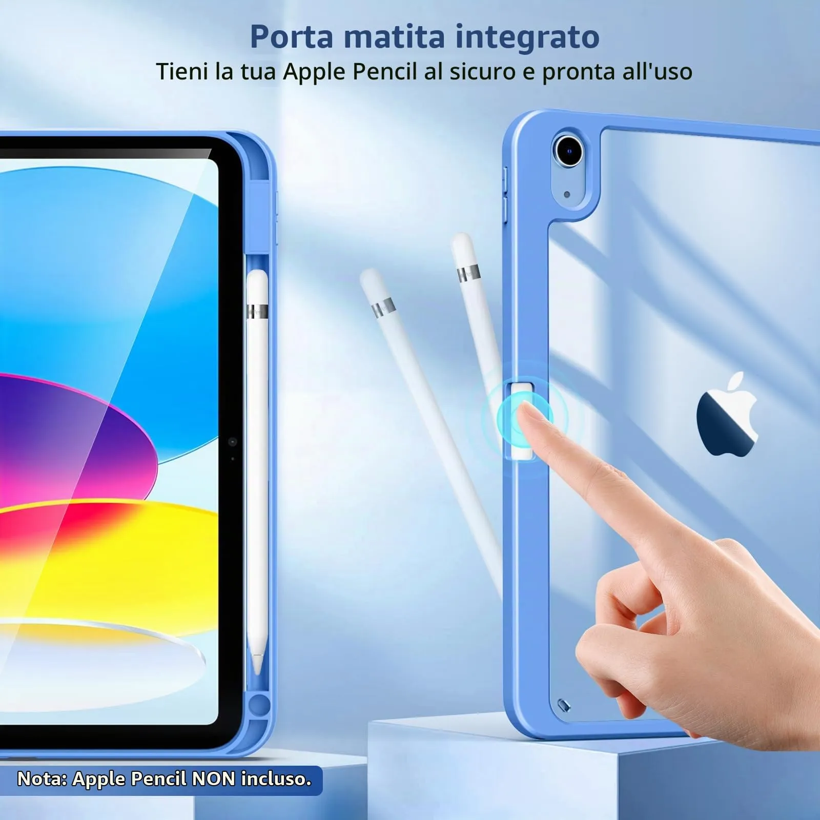 TiMOVO Cover per iPad 11. Gen 11" & 10. Gen 10.9", Blu - immagine 4