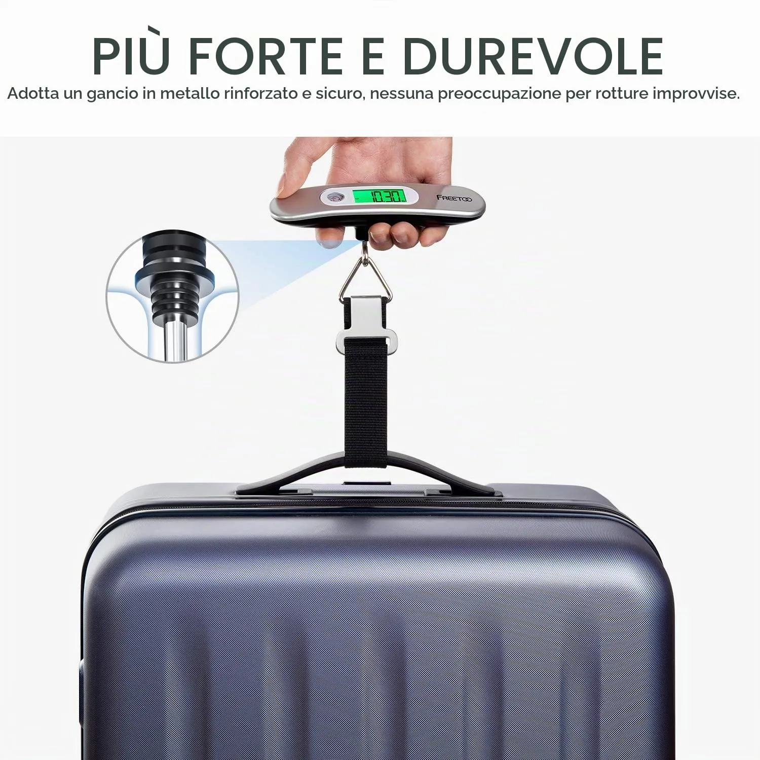FREETOO Bilancia Digitale Pesa Valigia - immagine 5