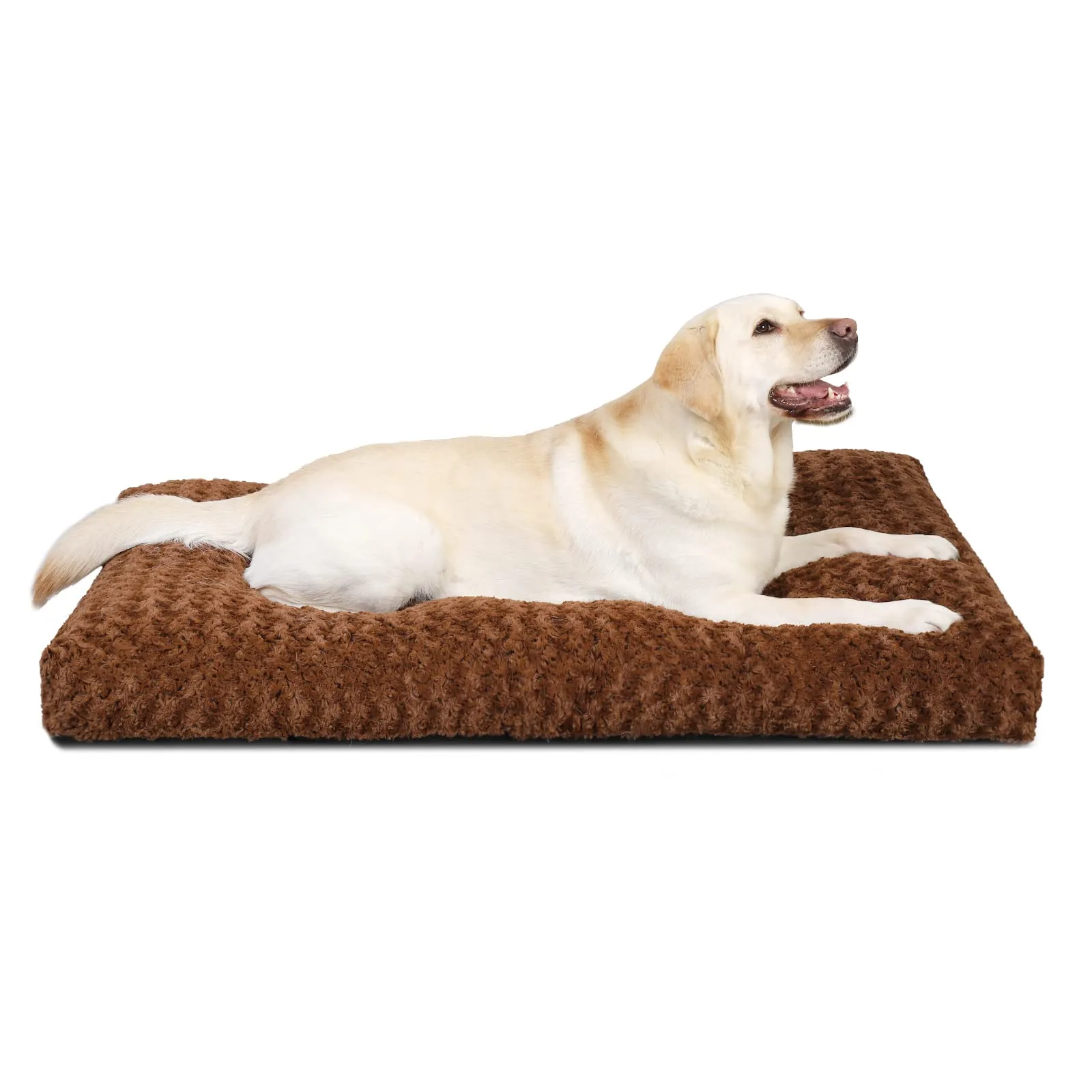 KSIIA Cuscino per Cani XL, 105x70cm, Base Antiscivolo, Lavabile in Lavatrice, Marrone - immagine 1