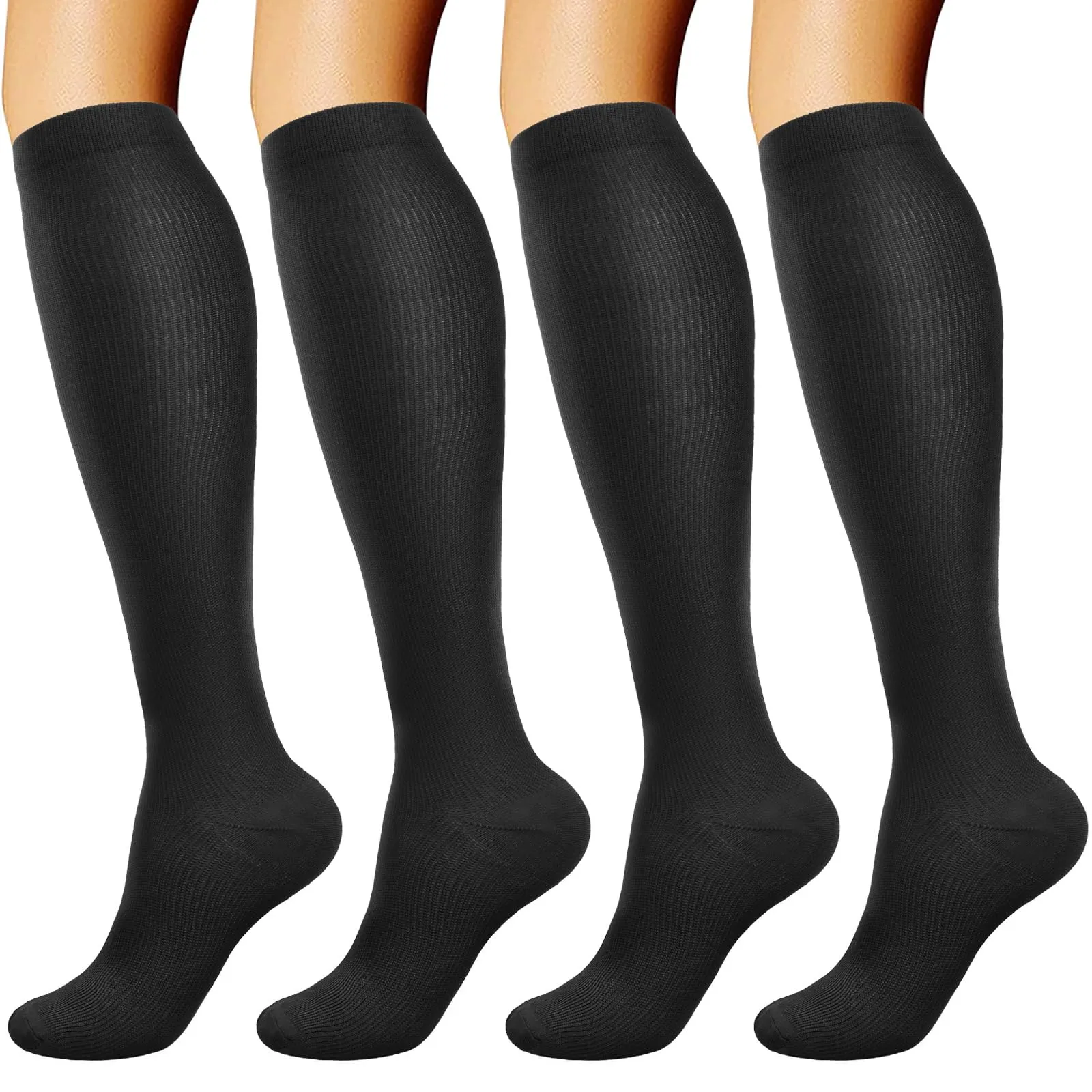 DRESHOW Calze a Compressione per Donna e Uomo, 4 Paia - immagine 1