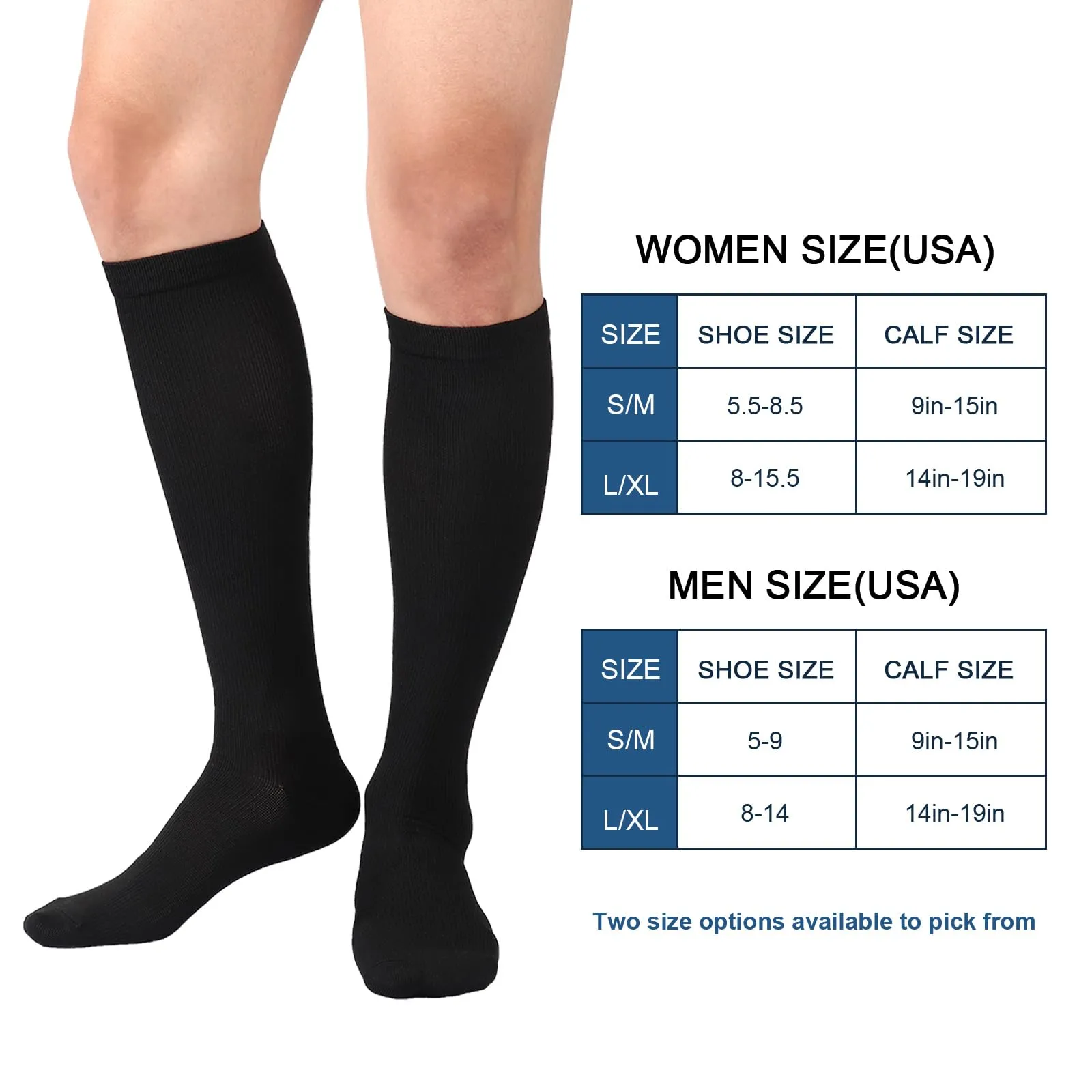 DRESHOW Calze a Compressione per Donna e Uomo, 4 Paia - immagine 4