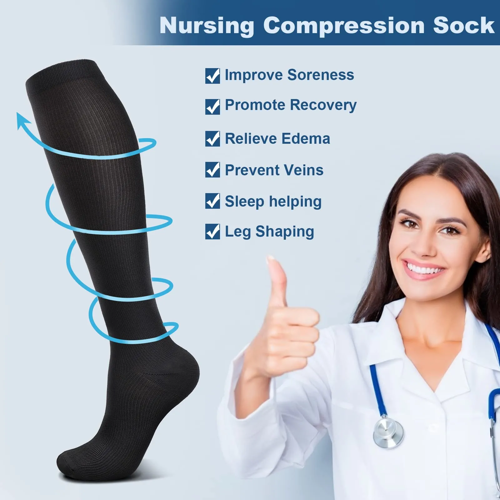 DRESHOW Calze a Compressione per Donna e Uomo, 4 Paia - immagine 6