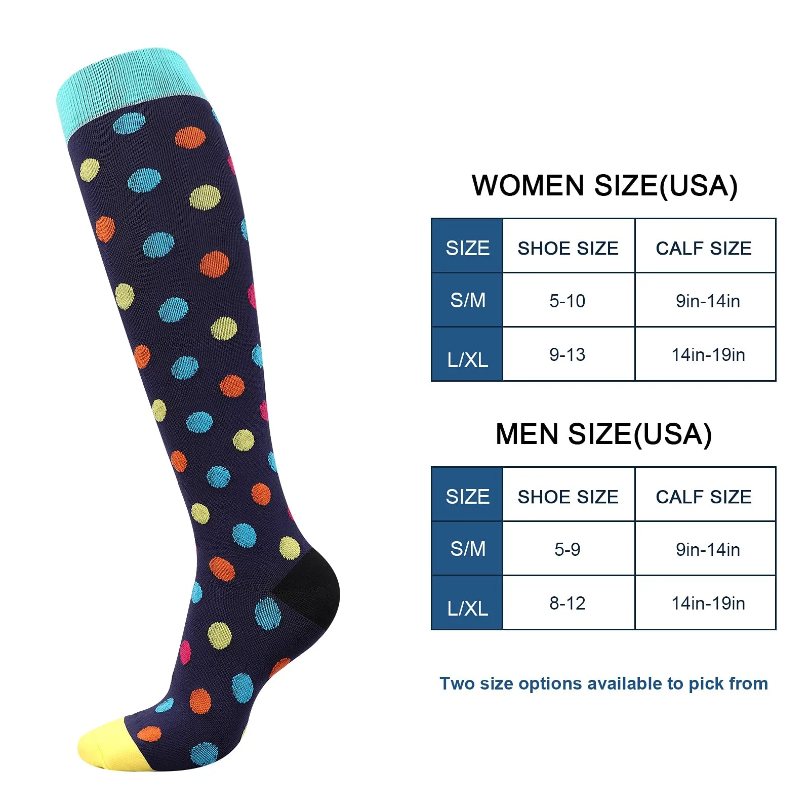 DRESHOW Calze a Compressione per Donna e Uomo, 4 Paia - immagine 4