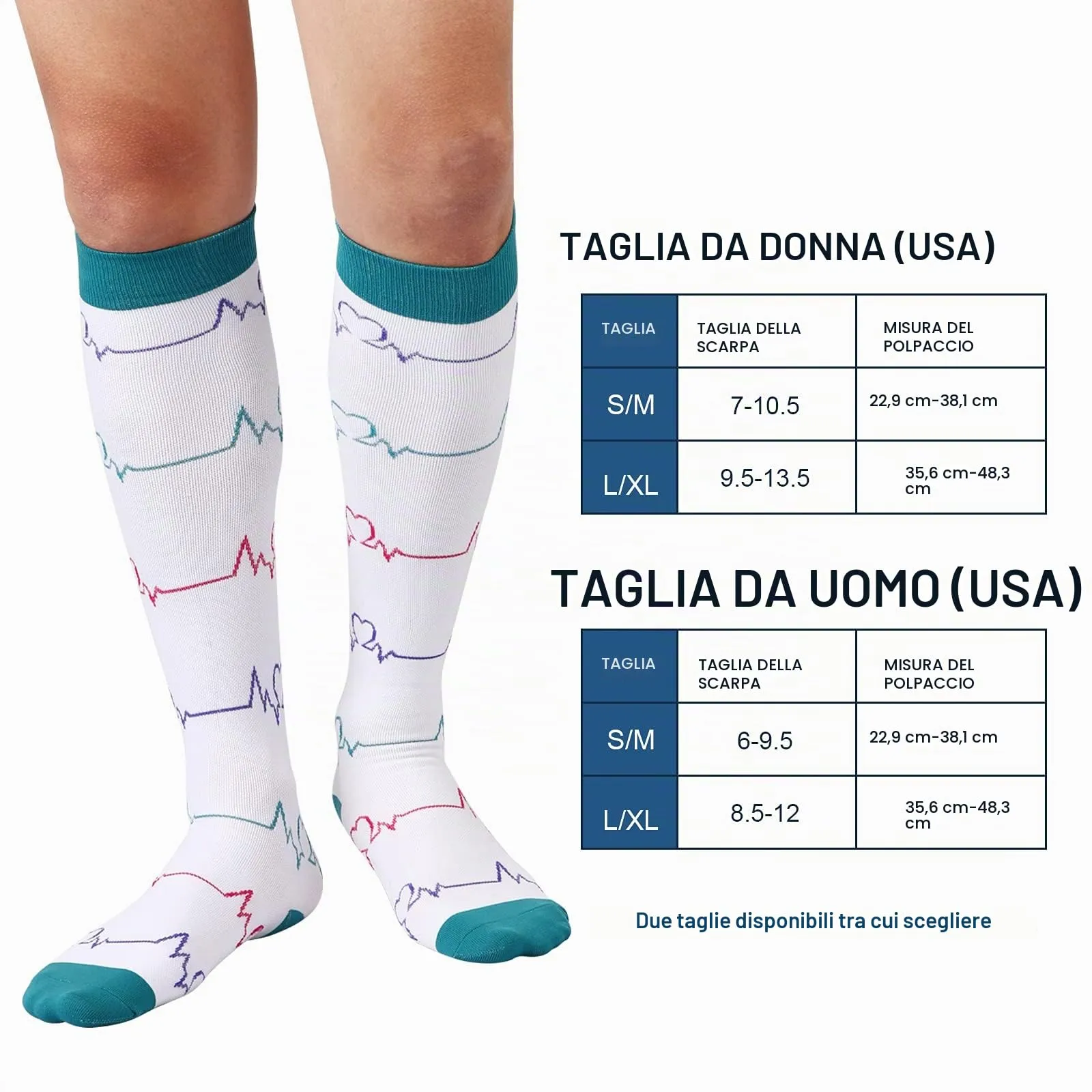 DRESHOW Calze a Compressione per Donna e Uomo, 4 Paia - immagine 3