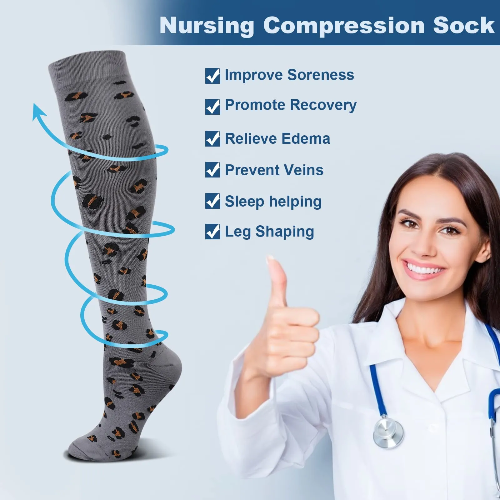 DRESHOW Calze a Compressione per Donna e Uomo, 4 Paia - immagine 6