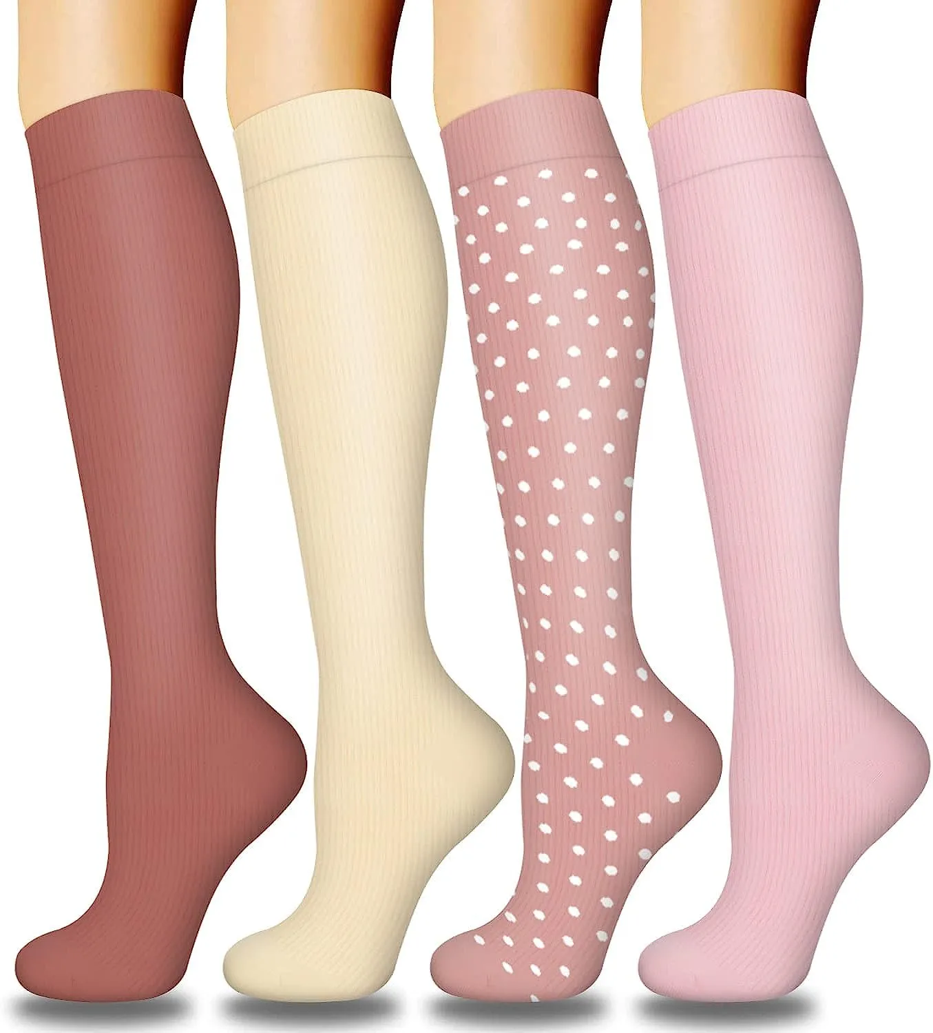 DRESHOW Calze a Compressione per Donna e Uomo, 4 Paia - immagine 1