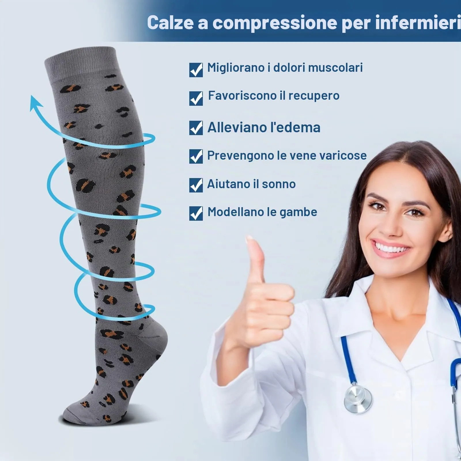 DRESHOW Calze a Compressione per Donna e Uomo, 4 Paia - immagine 6