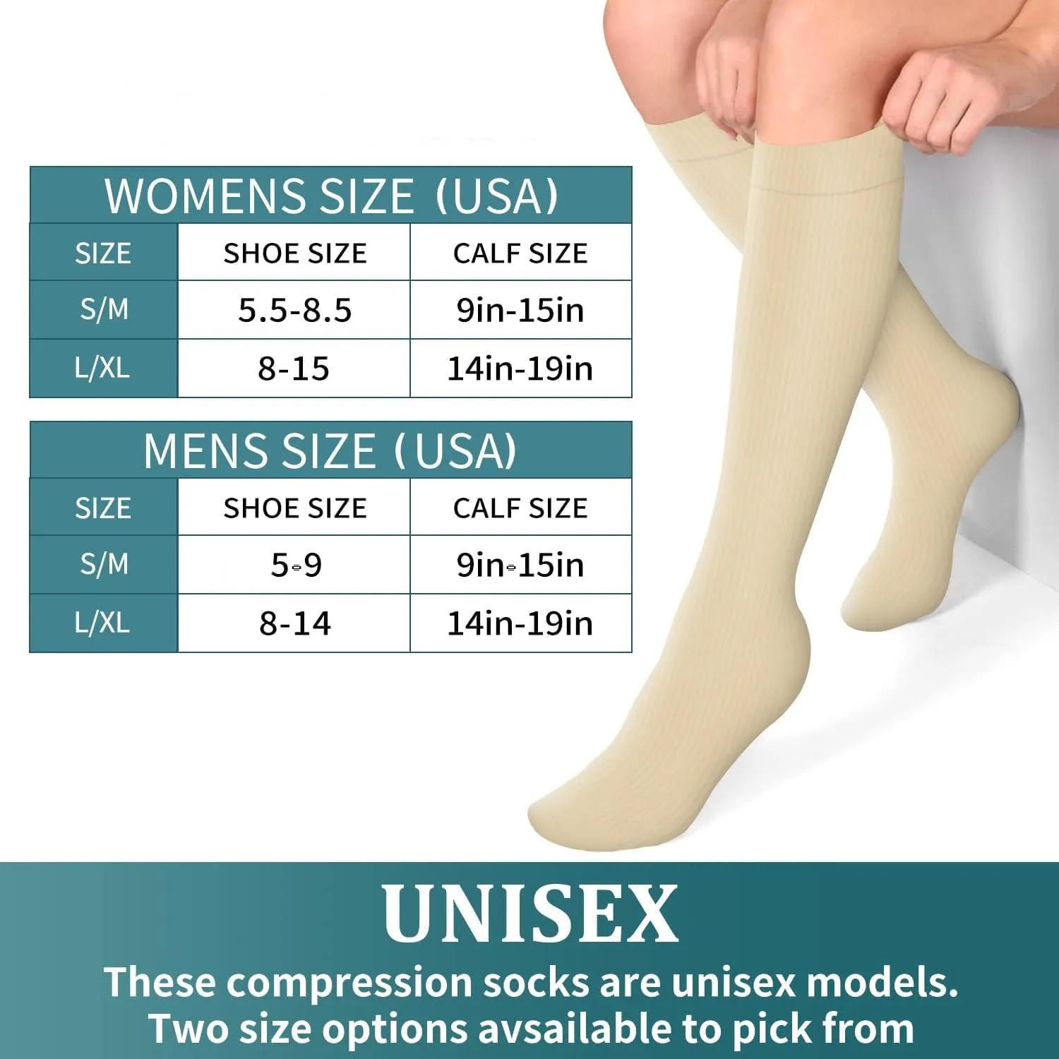 DRESHOW Calze a Compressione per Donna e Uomo, 4 Paia - immagine 6