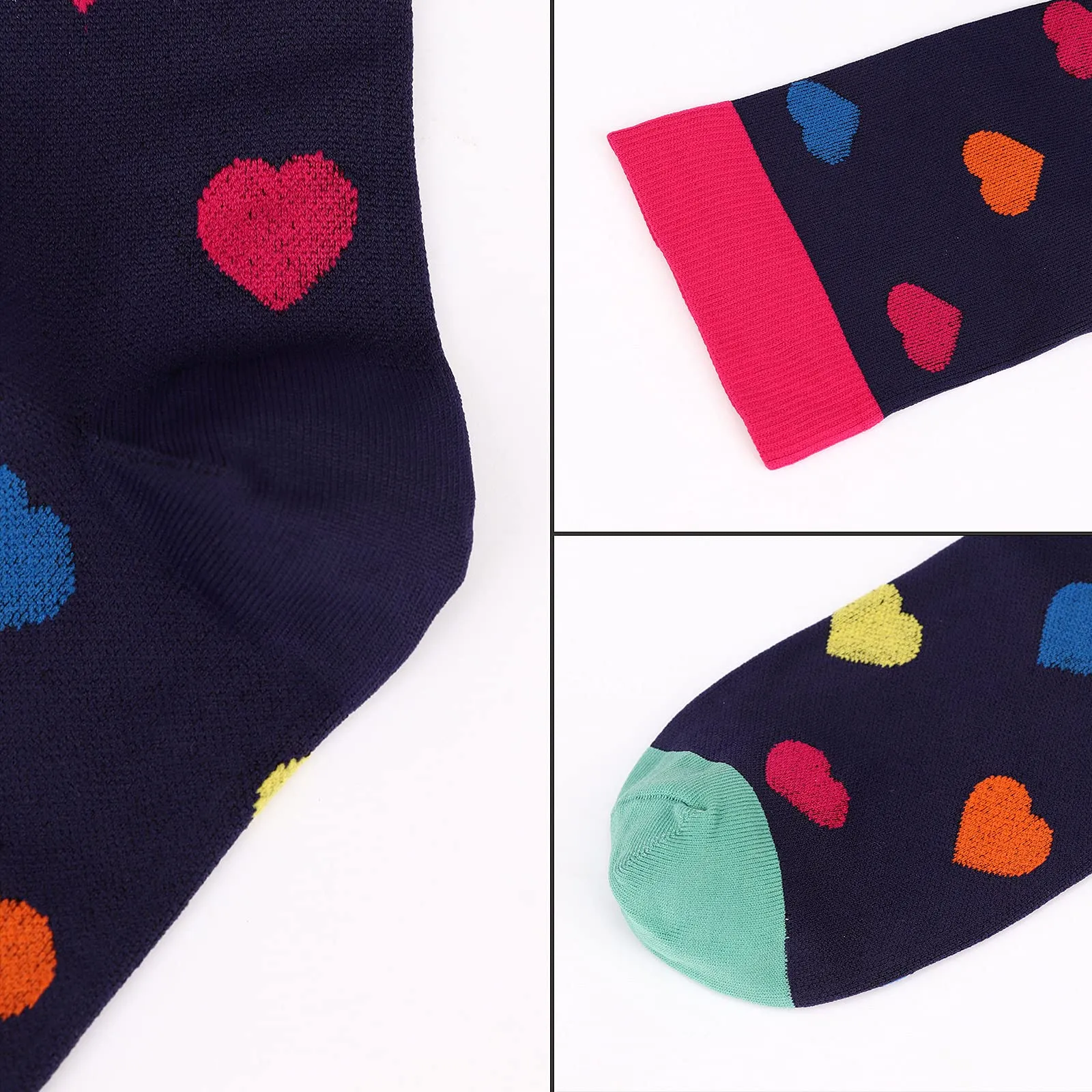 DRESHOW Calze a Compressione per Donna e Uomo, 4 Paia - immagine 5