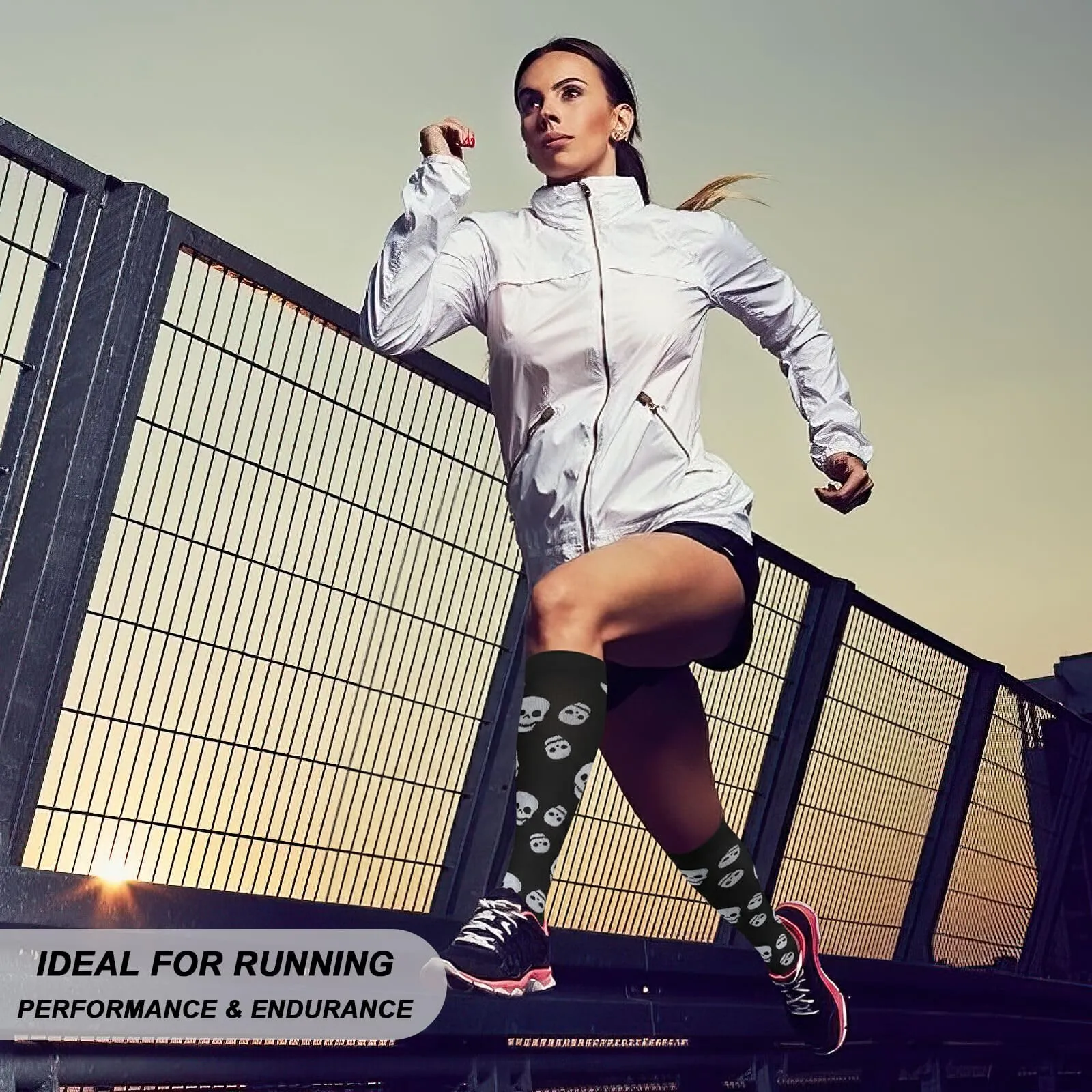 DRESHOW Calze a Compressione per Donna e Uomo, 4 Paia - immagine 2