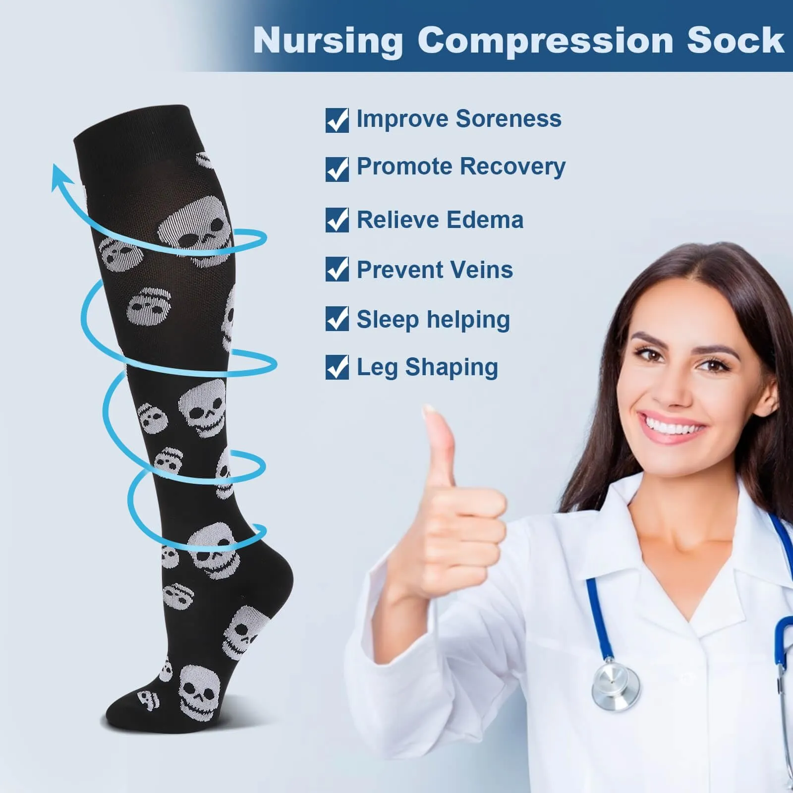 DRESHOW Calze a Compressione per Donna e Uomo, 4 Paia - immagine 6