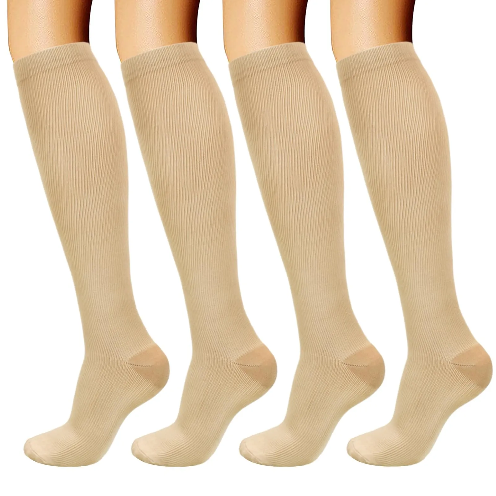 DRESHOW Calze a Compressione per Donna e Uomo, 4 Paia - immagine 1