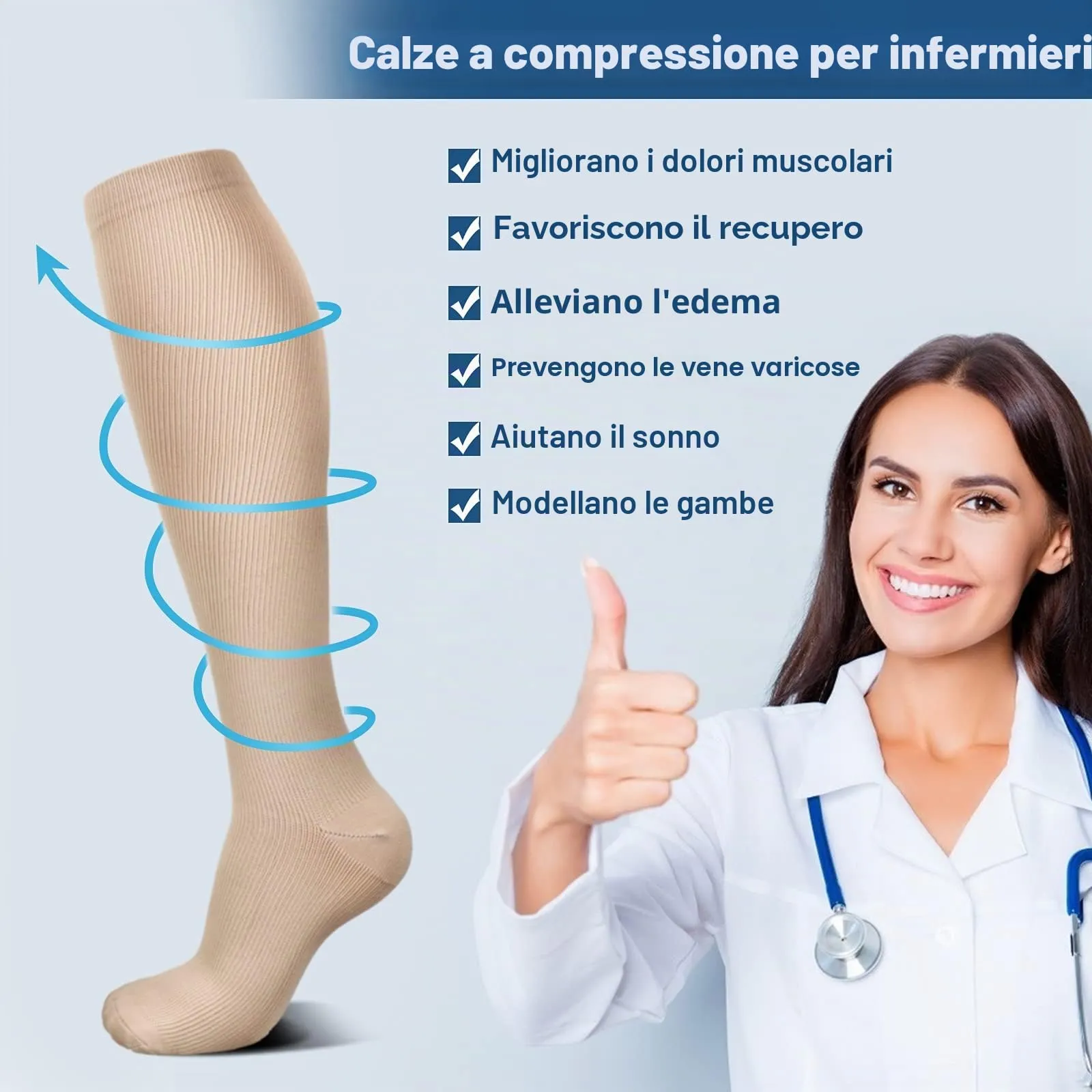 DRESHOW Calze a Compressione per Donna e Uomo, 4 Paia - immagine 6