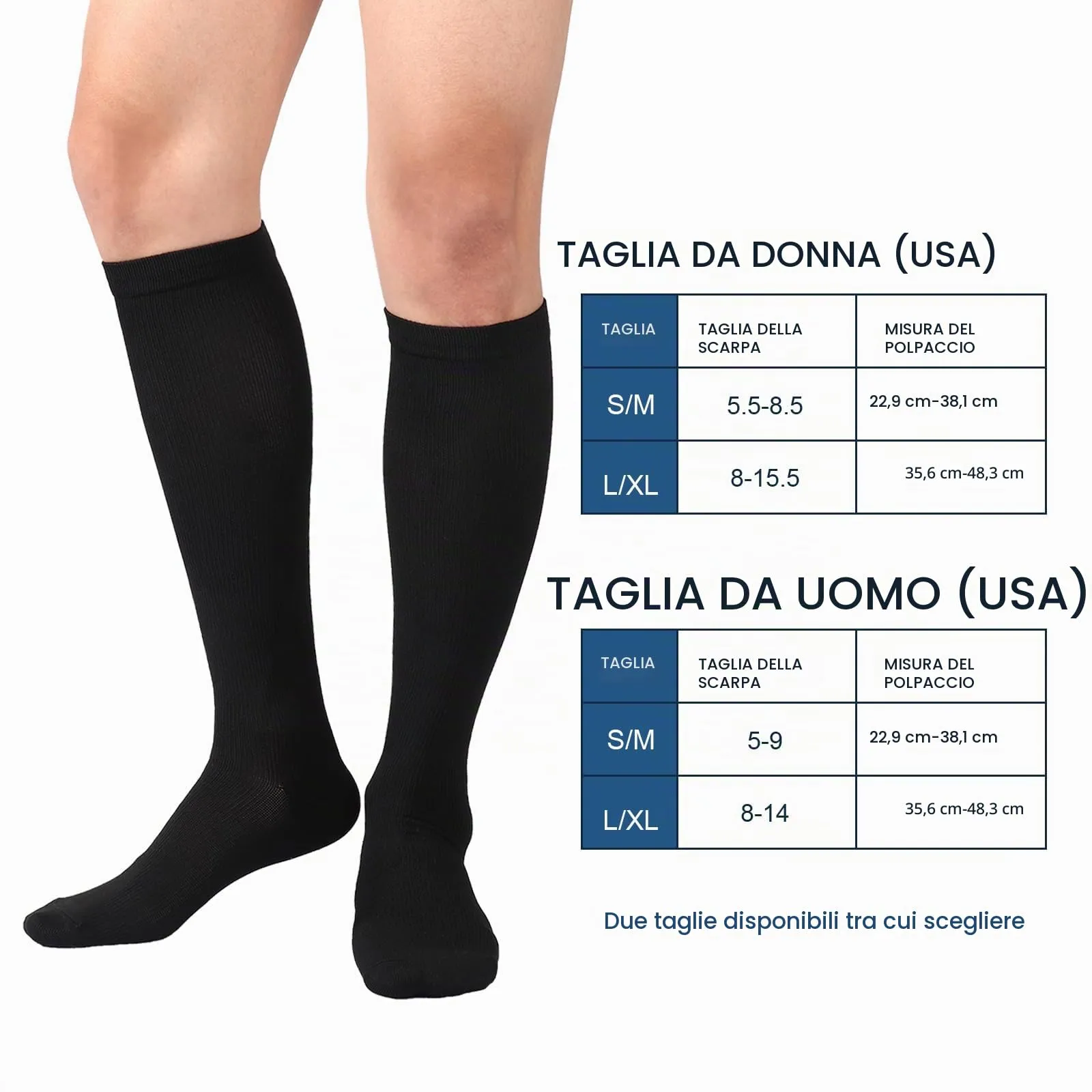 DRESHOW Calze a Compressione Unisex, 4 Paia - immagine 4