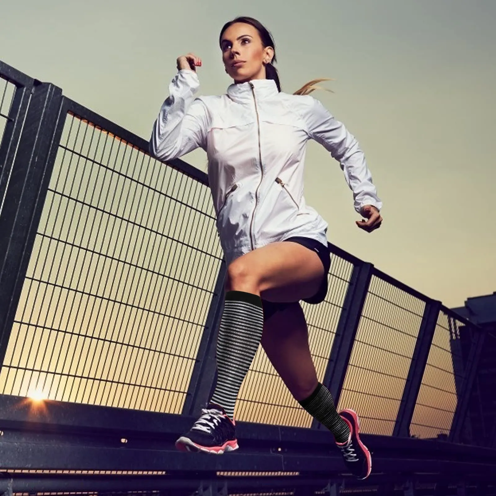 DRESHOW Calze a Compressione per Donna e Uomo, 4 Paia - immagine 3