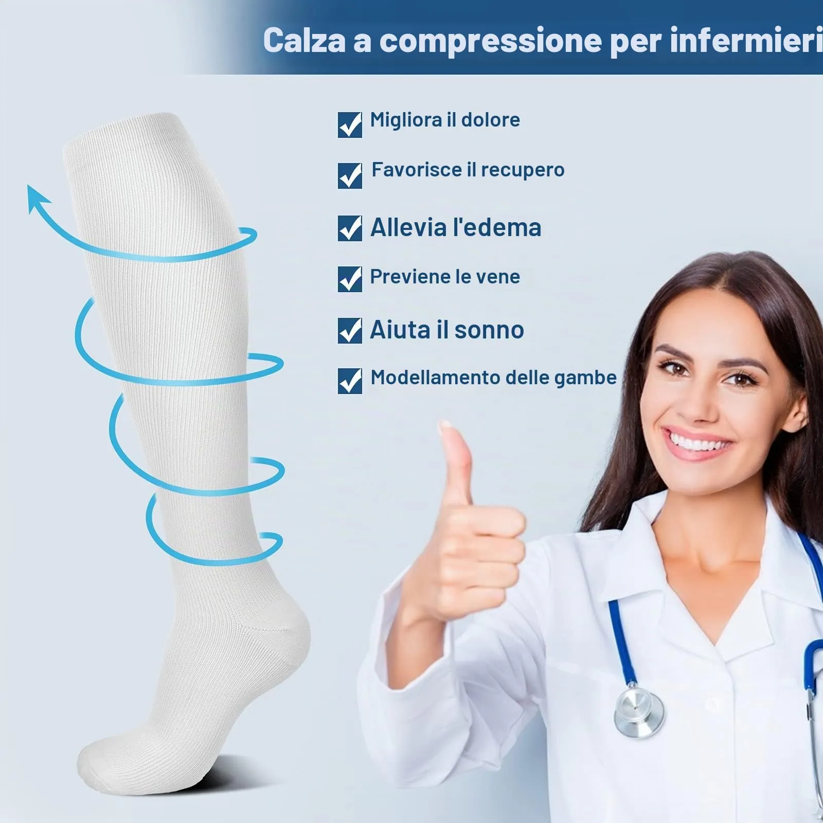 DRESHOW Calze a Compressione per Donna e Uomo, 4 Paia - immagine 6