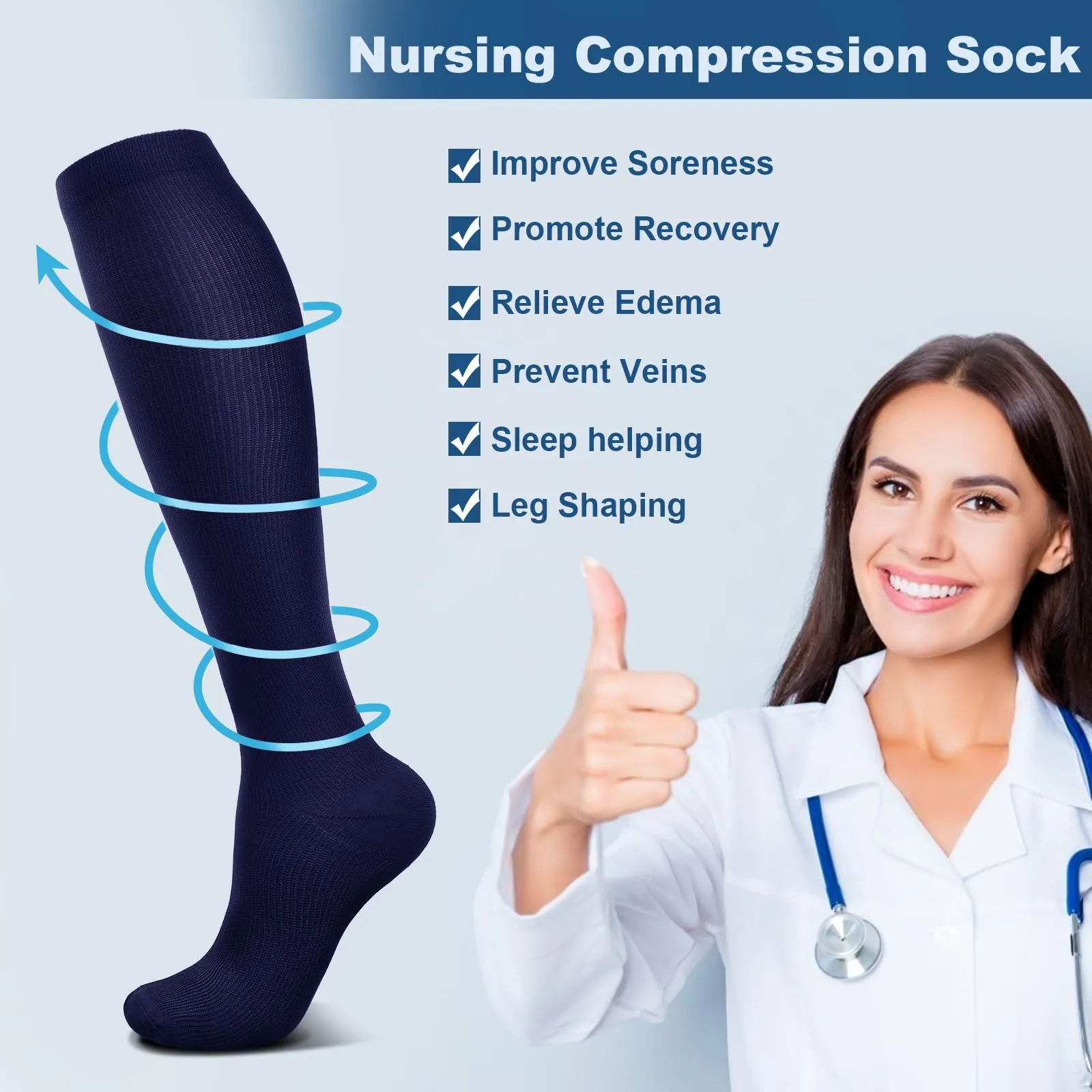 DRESHOW Calze a Compressione per Donna e Uomo, 4 Paia - immagine 7