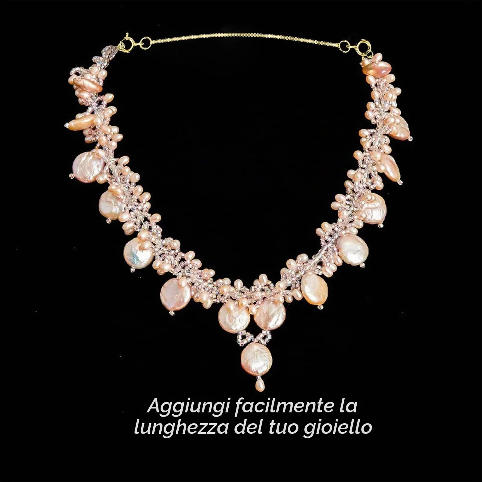 LANCHARMED Catene Estensione Oro 3 Pezzi Regolabili per Collane e Bracciali Donna - immagine 4