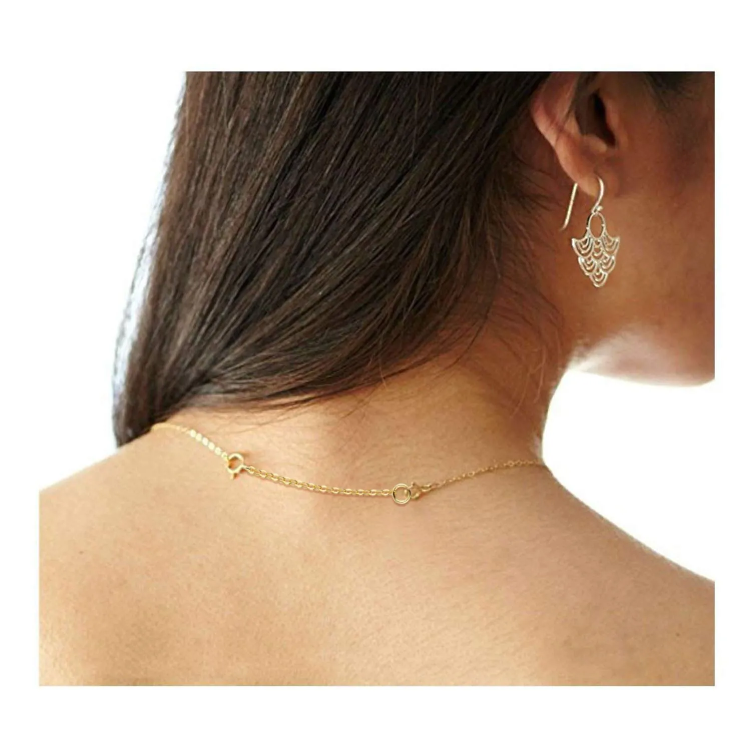 LANCHARMED Catene Estensione in Argento Sterling 925 Placcato Oro 14K, 3 Pezzi Regolabili per Collane e Bracciali - immagine 4